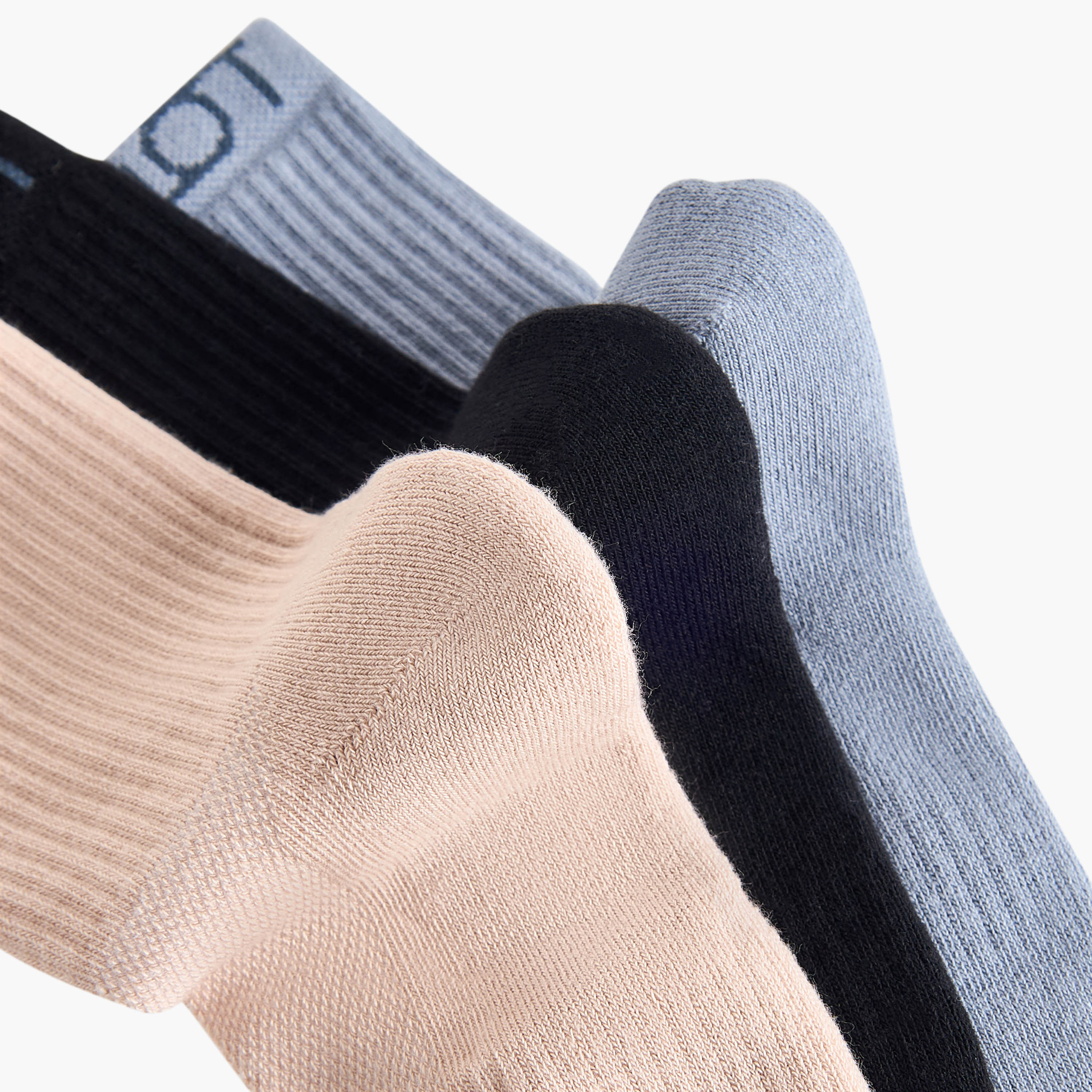 طقم جوارب 3 أزواج بارزة الملمس بطول ربلة الساق-men-socks-image-4