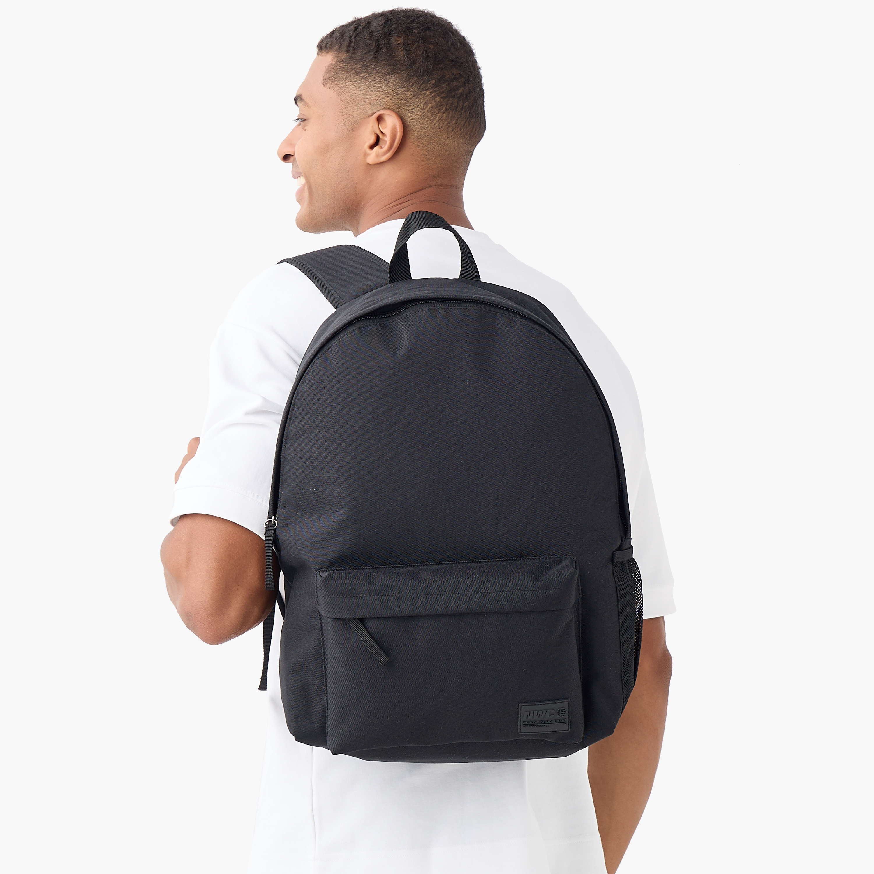Adjustable Strap Detail Backpack with Zip Closure - 31x16x44 cm-men-bags-image-1