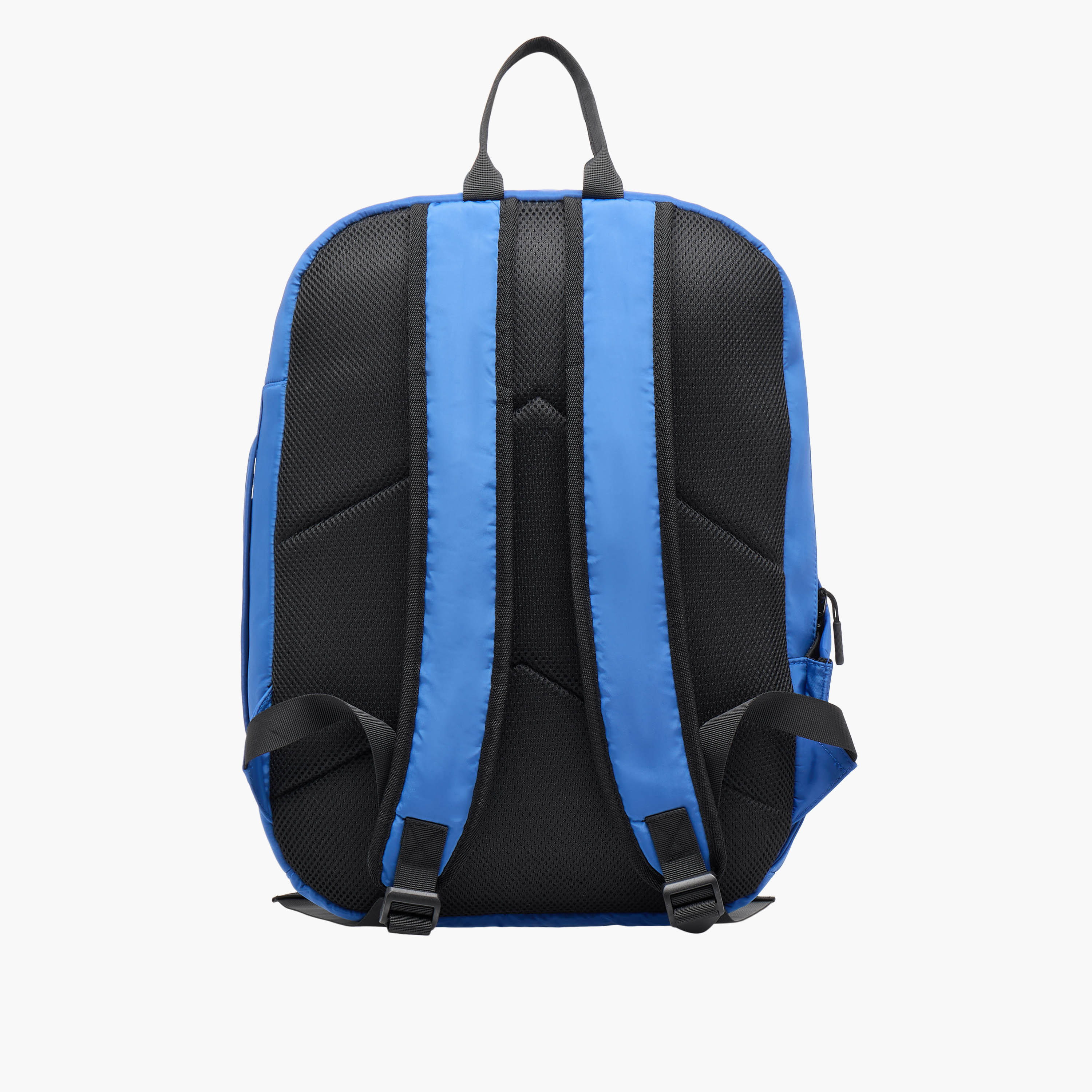 Panelled Detail Backpack with Adjustable Shoulder Straps and Zip Closure-men-bags-image-4
