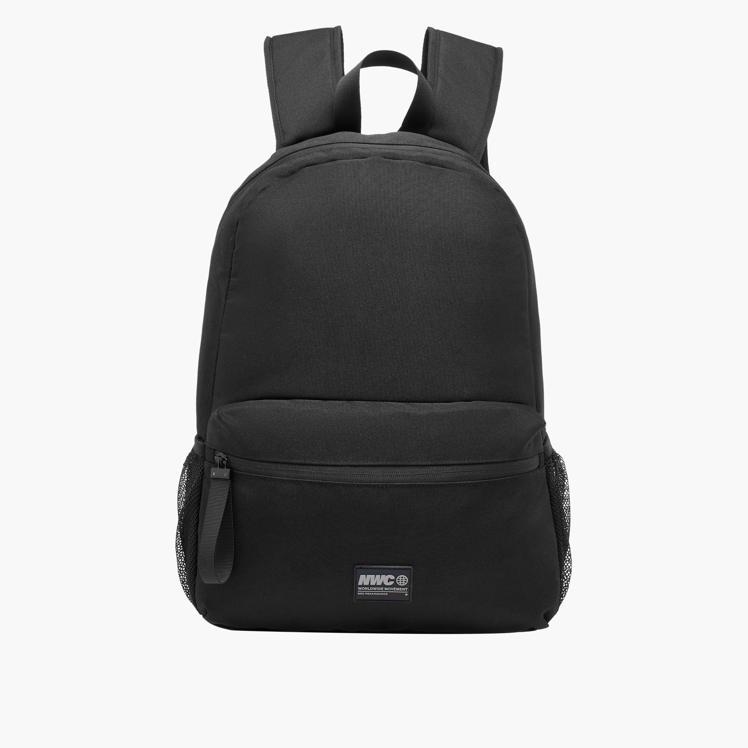 Applique Detail Backpack with Adjustable Shoulder Straps and Zip Closure - 31x16x44 cm-men-bags-image-1