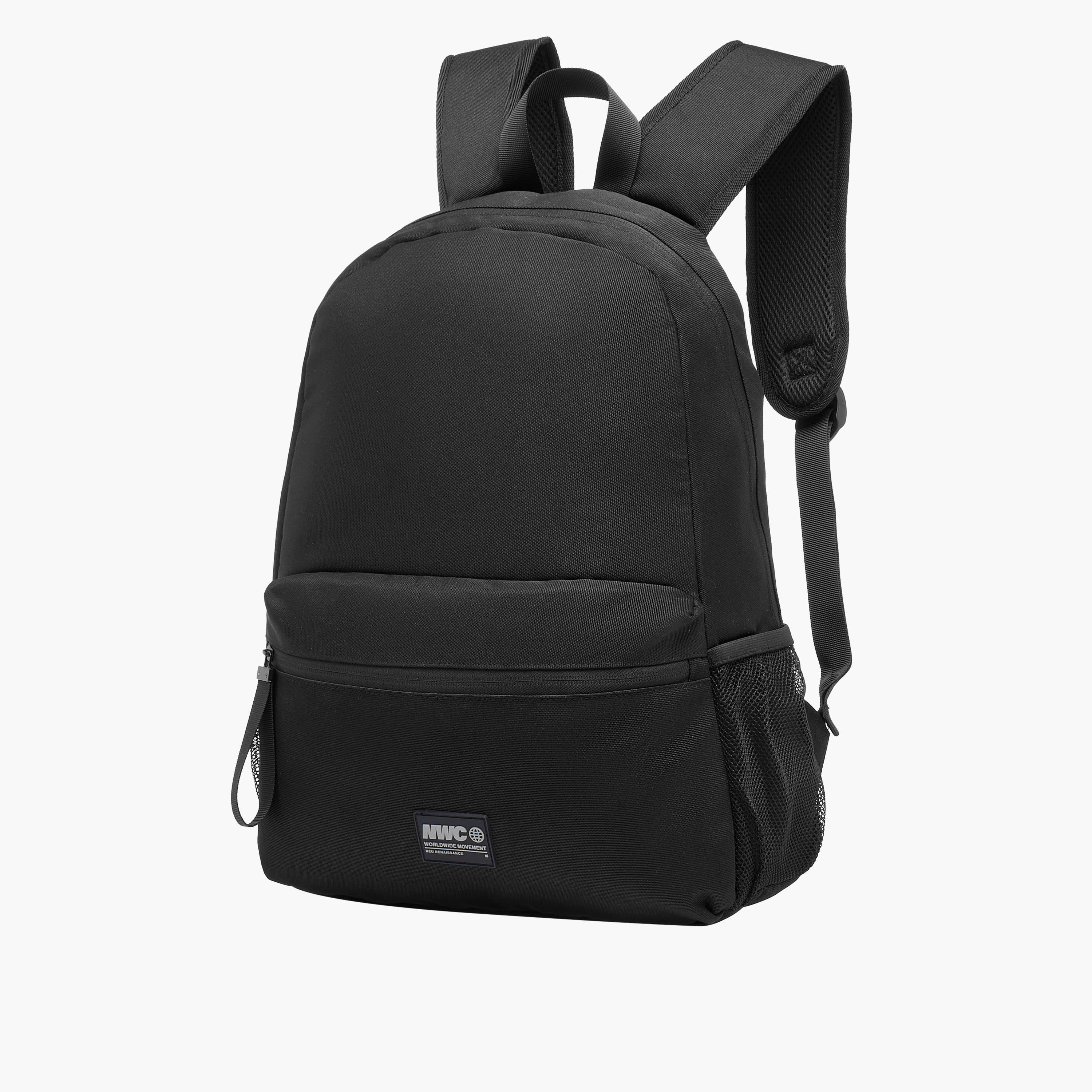 Applique Detail Backpack with Adjustable Shoulder Straps and Zip Closure - 31x16x44 cm-men-bags-image-3