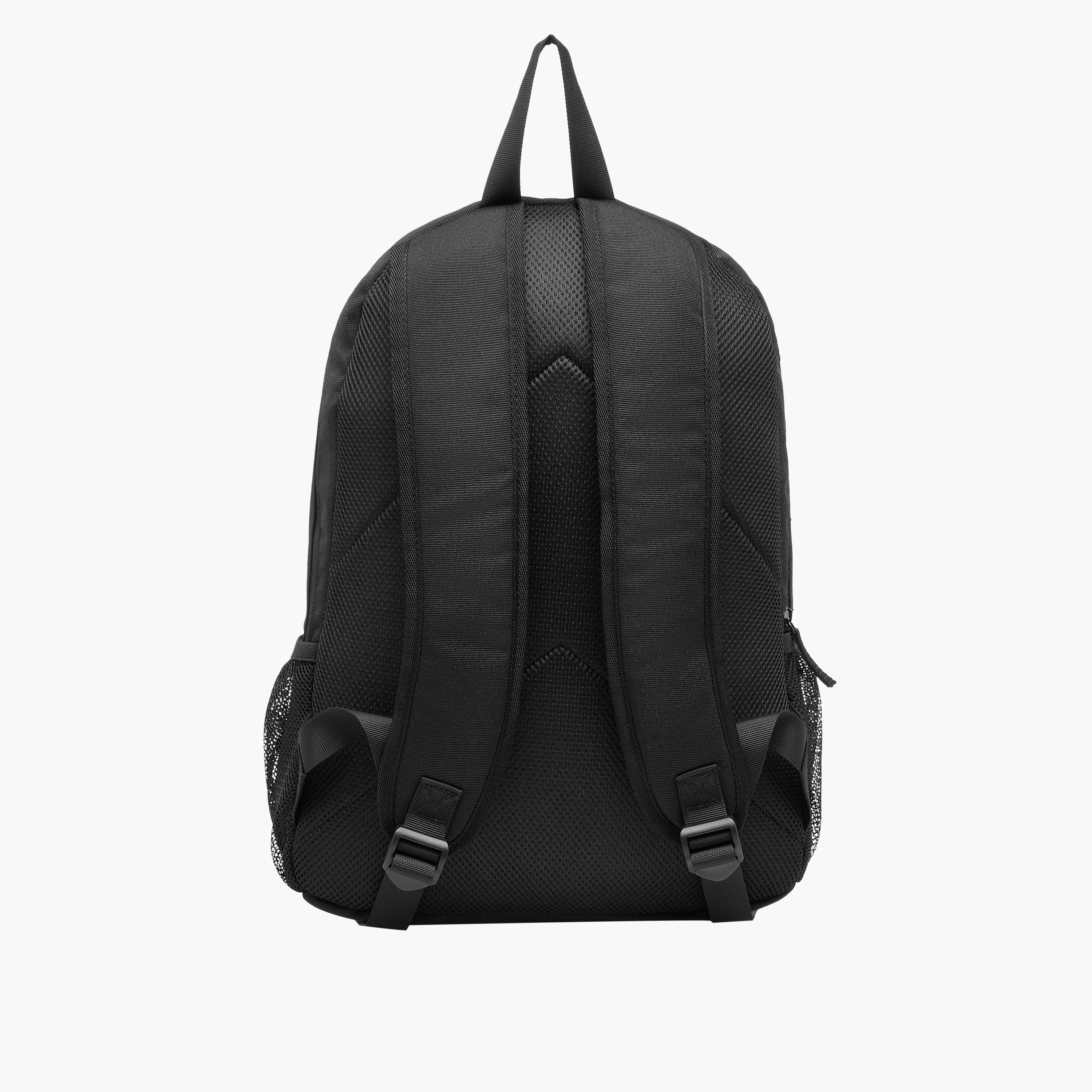 Applique Detail Backpack with Adjustable Shoulder Straps and Zip Closure - 31x16x44 cm-men-bags-image-4