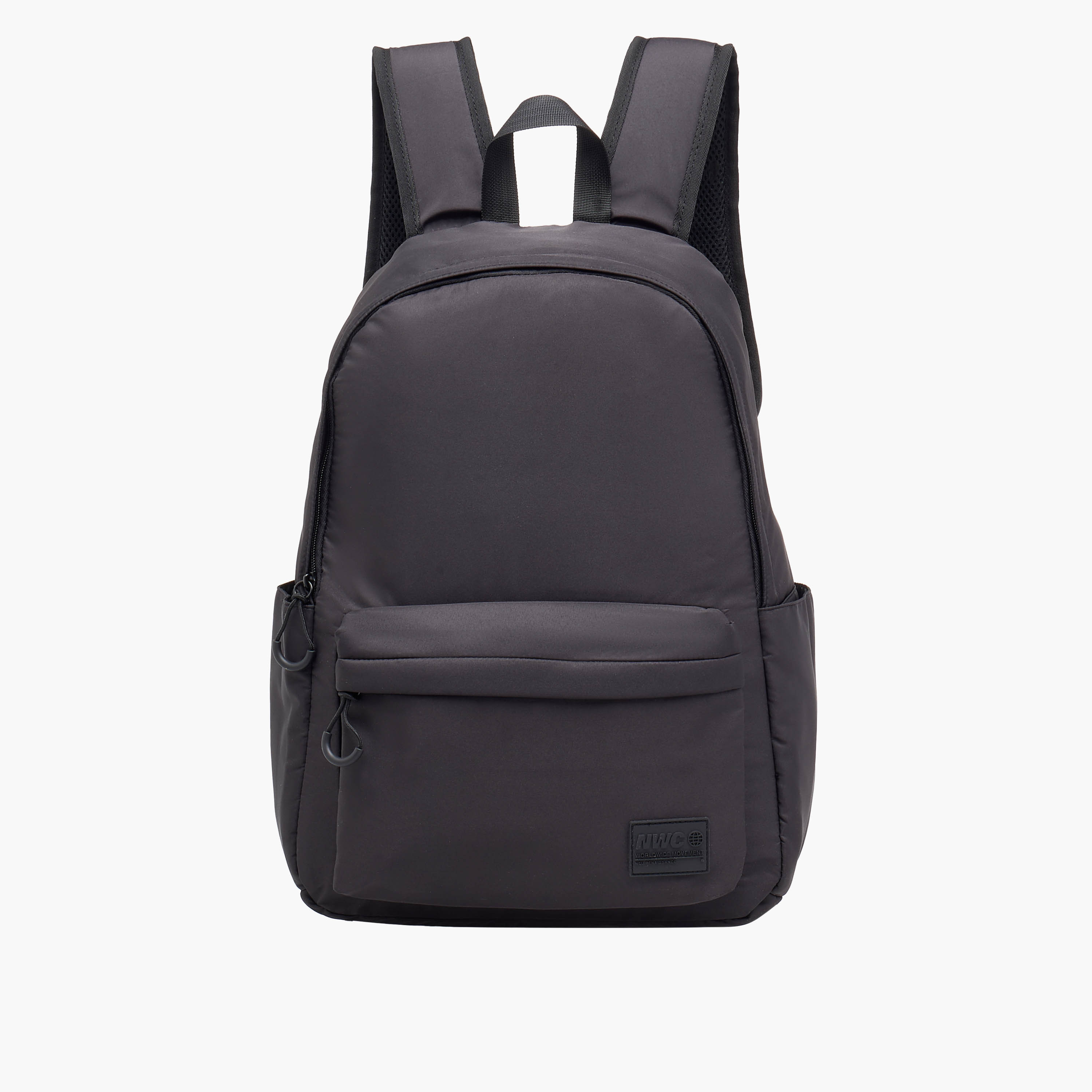 Applique Detail Backpack with Adjustable Shoulder Straps and Zip Closure - 31x16x44 cm-men-bags-image-1