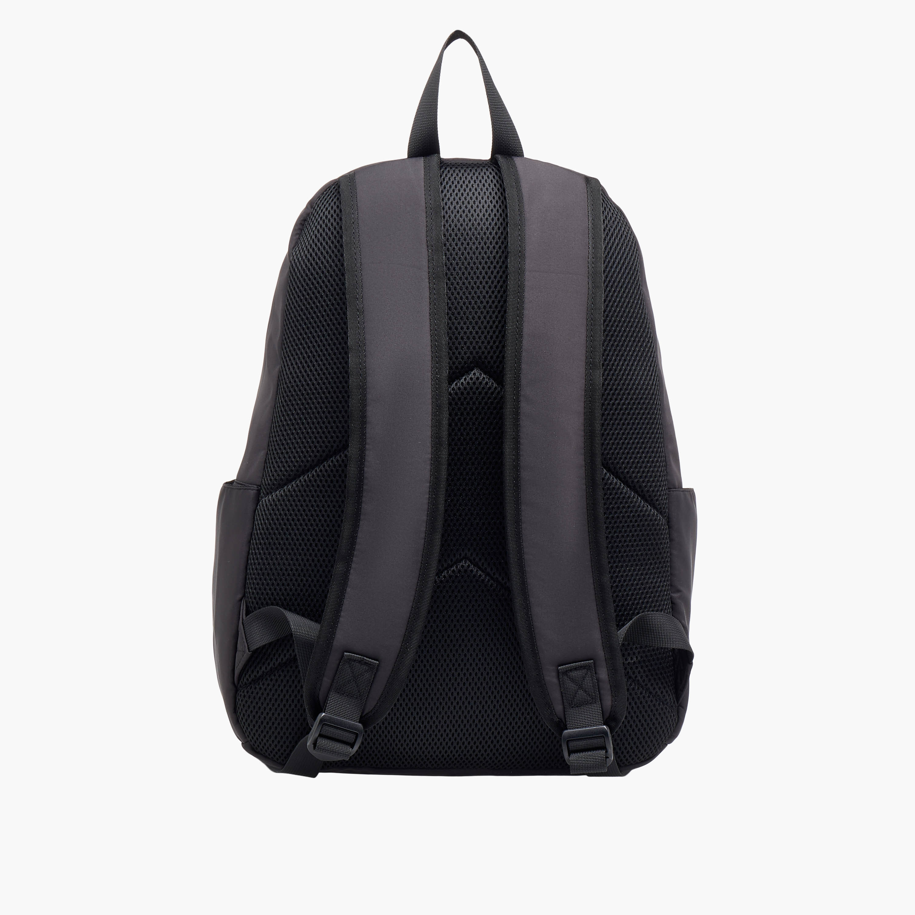 Applique Detail Backpack with Adjustable Shoulder Straps and Zip Closure - 31x16x44 cm-men-bags-image-4
