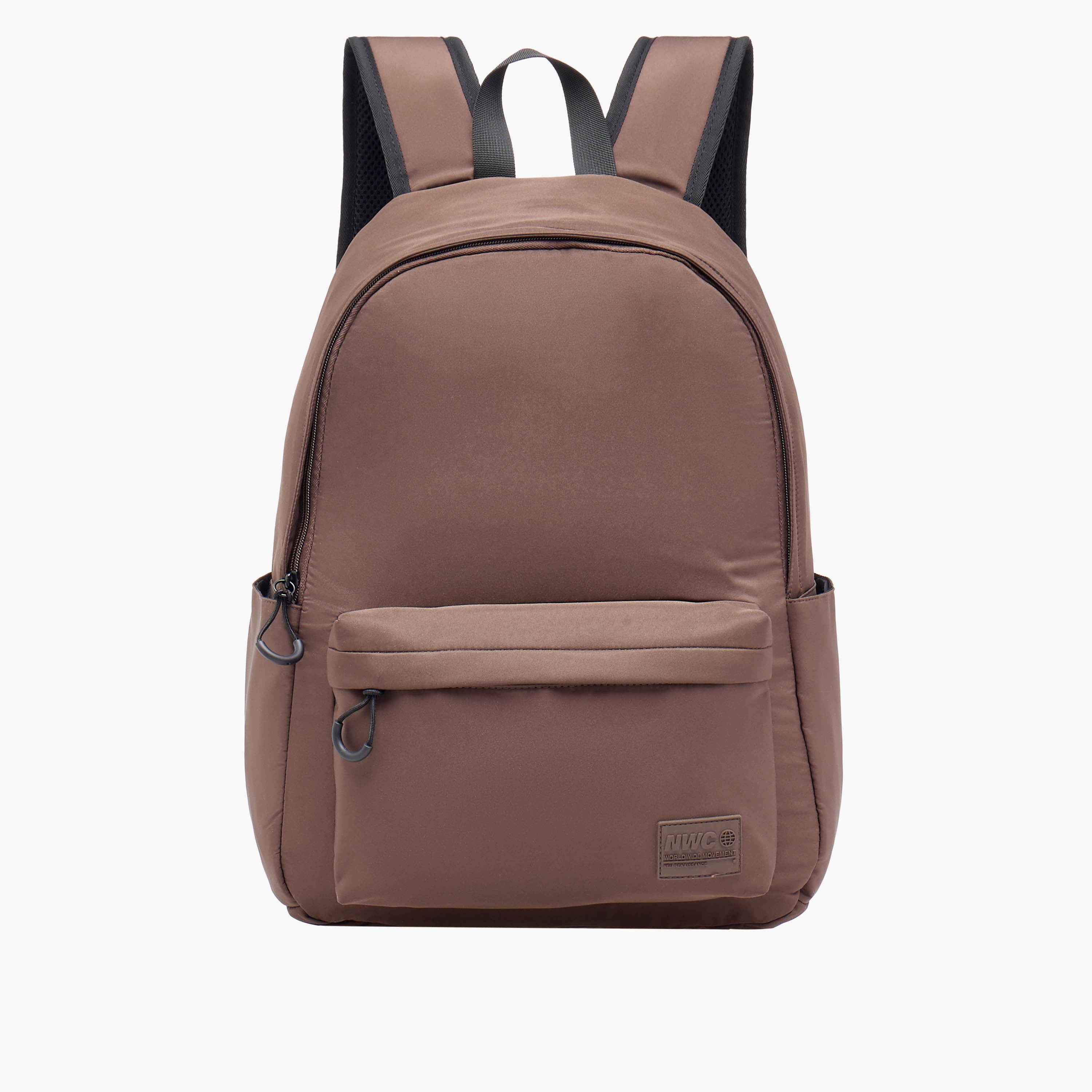 Applique Detail Backpack with Adjustable Shoulder Straps and Front Pocket-men-bags-image-1
