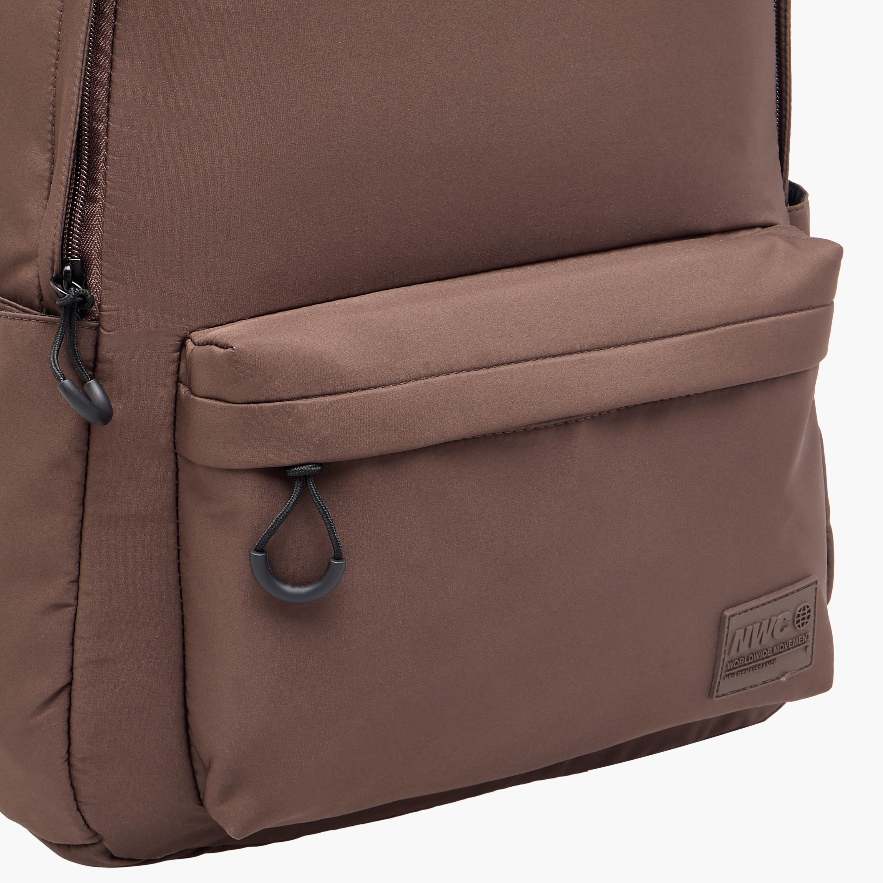 Applique Detail Backpack with Adjustable Shoulder Straps and Front Pocket-men-bags-image-5