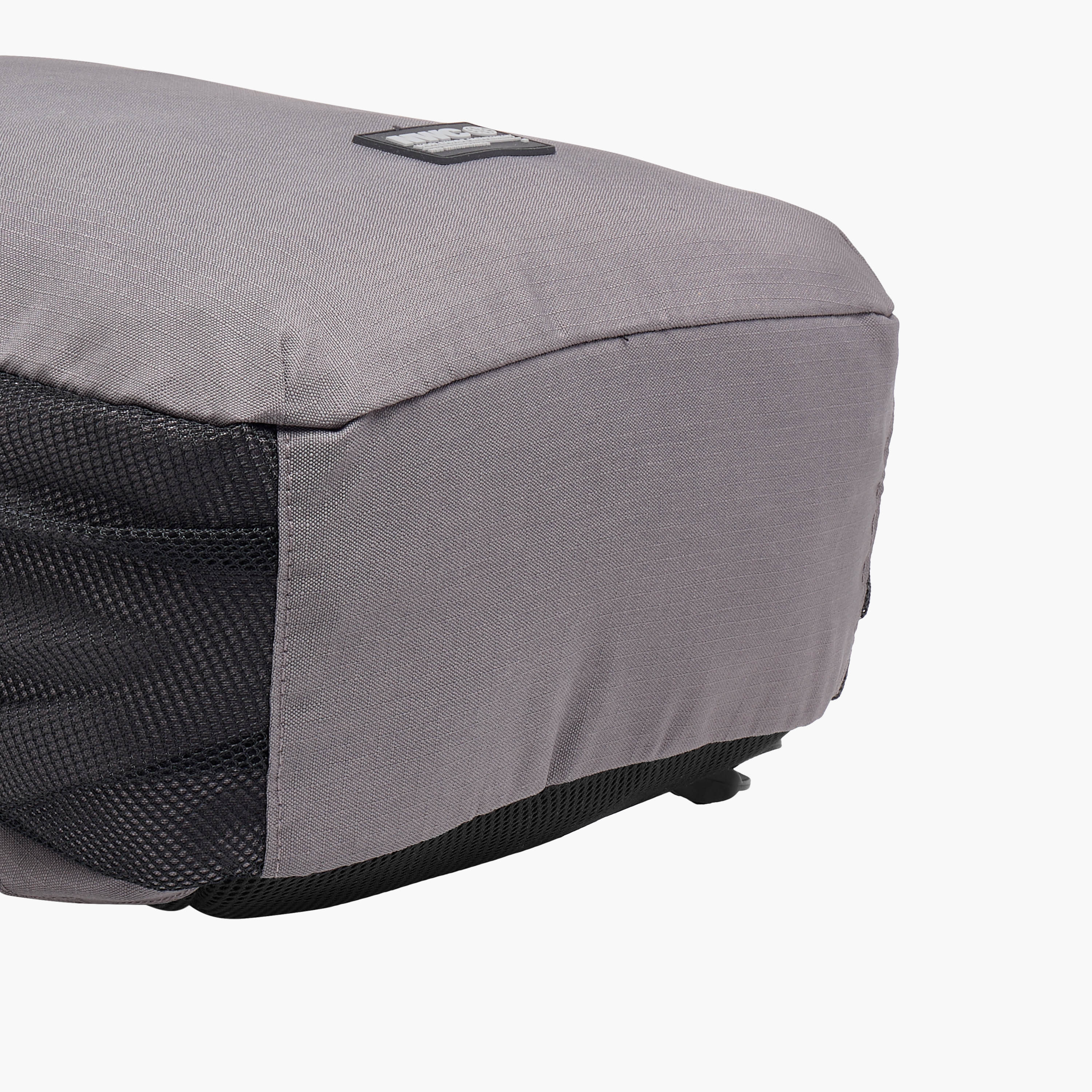 Applique Detail Backpack with Adjustable Shoulder Straps and Zip Closure - 31x16x44 cm-men-bags-image-7