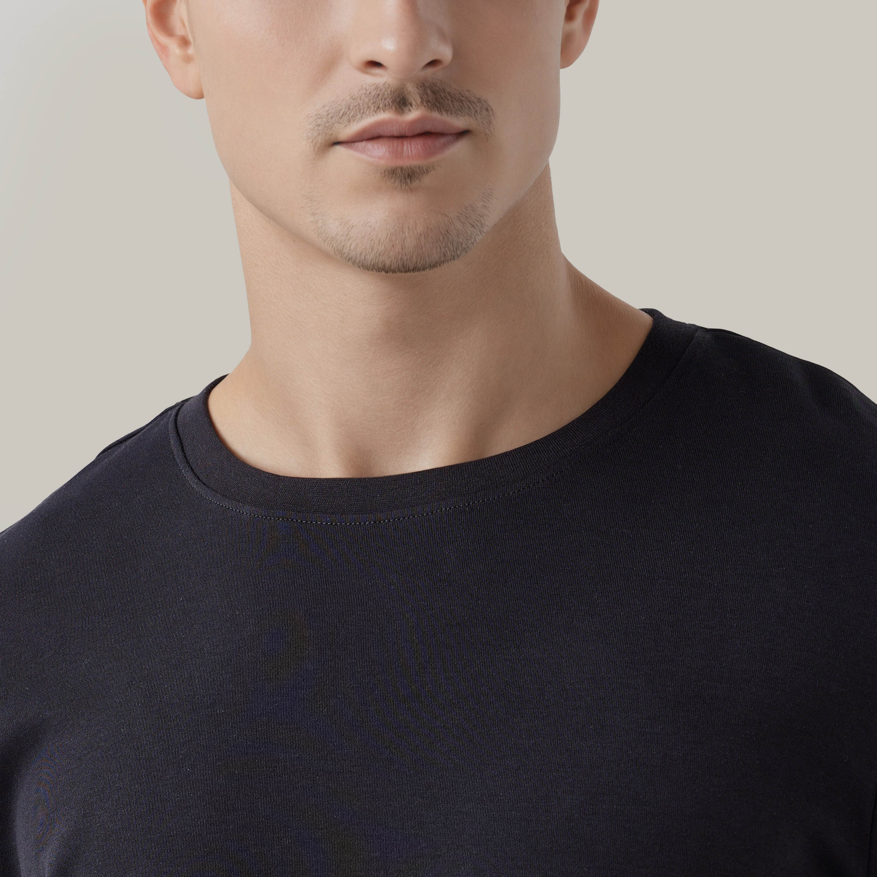 Crew Neck T-shirt and Textured Pyjama Set-men-clothing-nightwear-sets-image-5