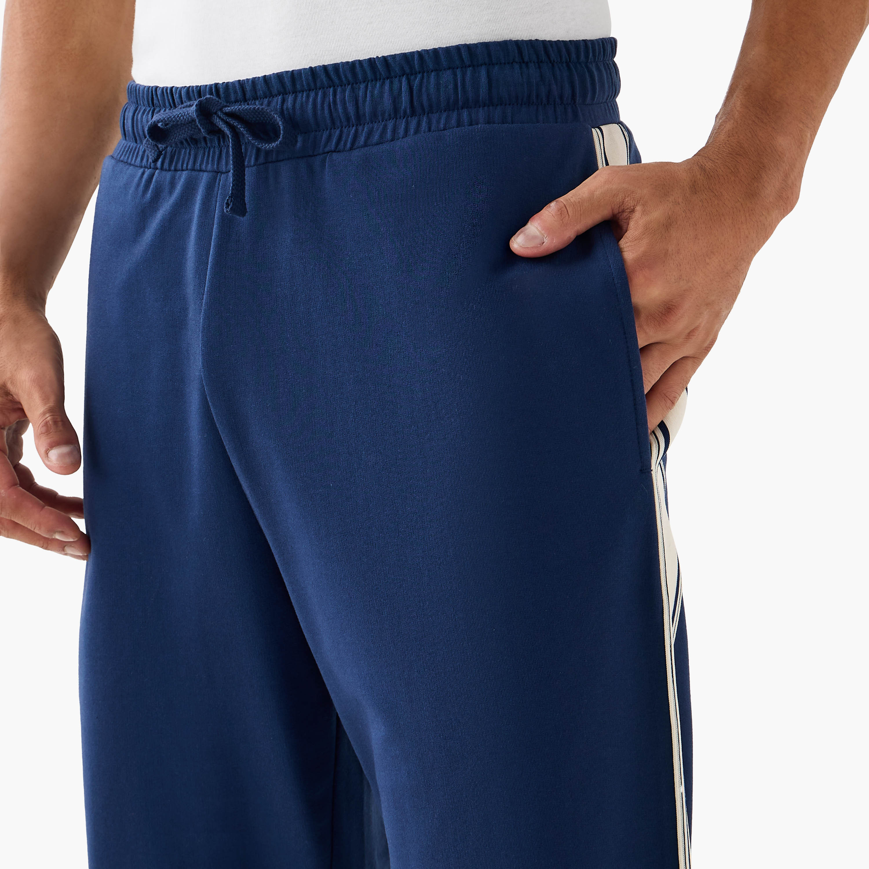 Striped Pyjama with Drawstring Closure and Pockets-men-clothing-nightwear-pyjamaandshorts-image-4
