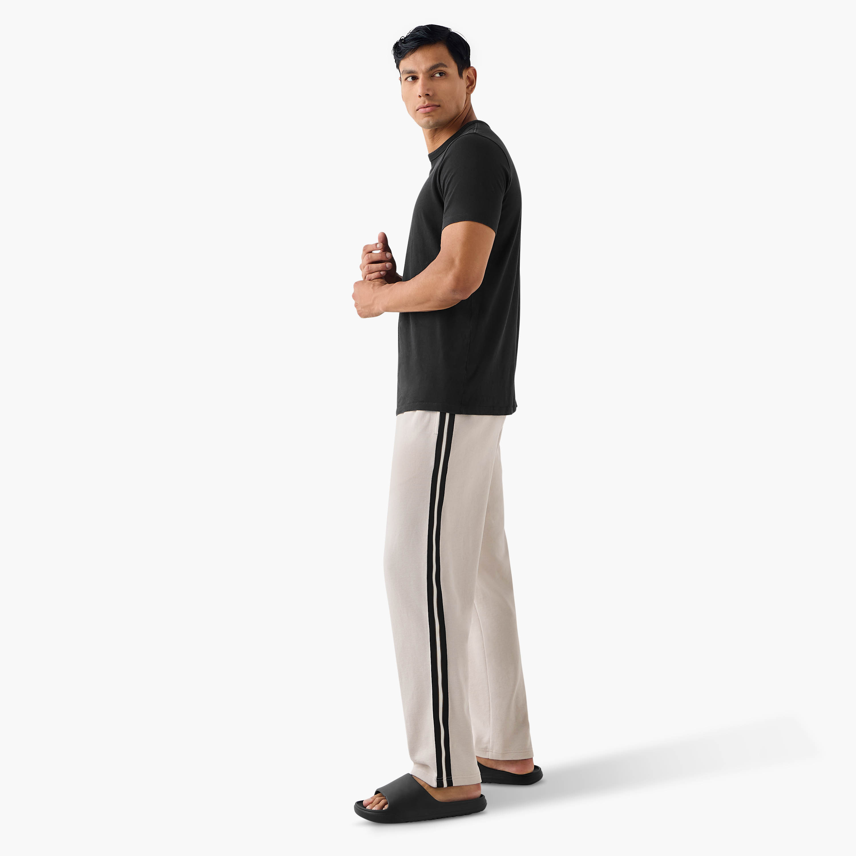 Striped Pyjama with Drawstring Closure and Pockets-men-clothing-nightwear-pyjamaandshorts-image-2