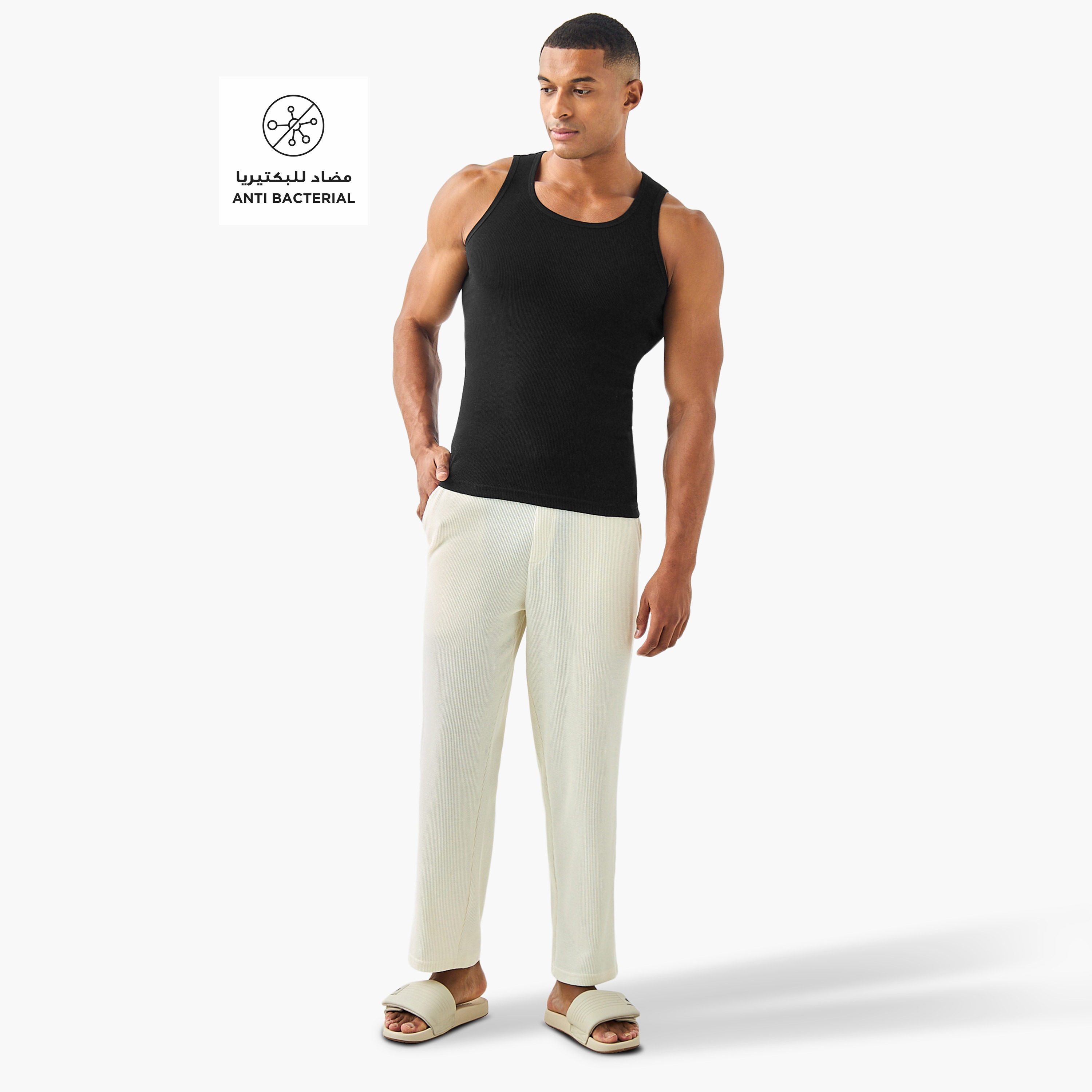 Textured Lounge Pants with Pockets-men-clothing-nightwear-pyjamaandshorts-image-2