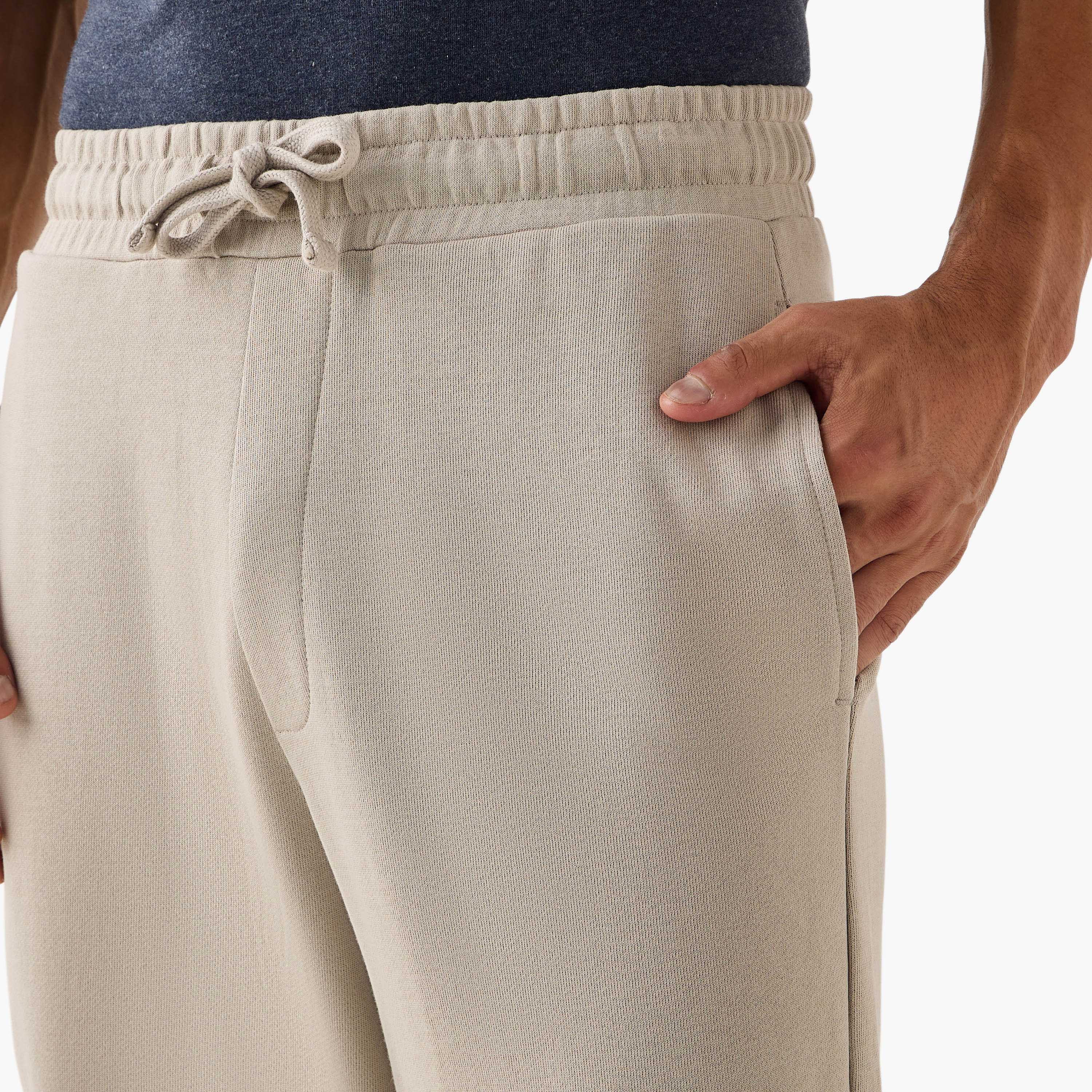Textured Lounge Track Pants with Drawstring Waistband and Pockets-men-clothing-nightwear-pyjamaandshorts-image-4