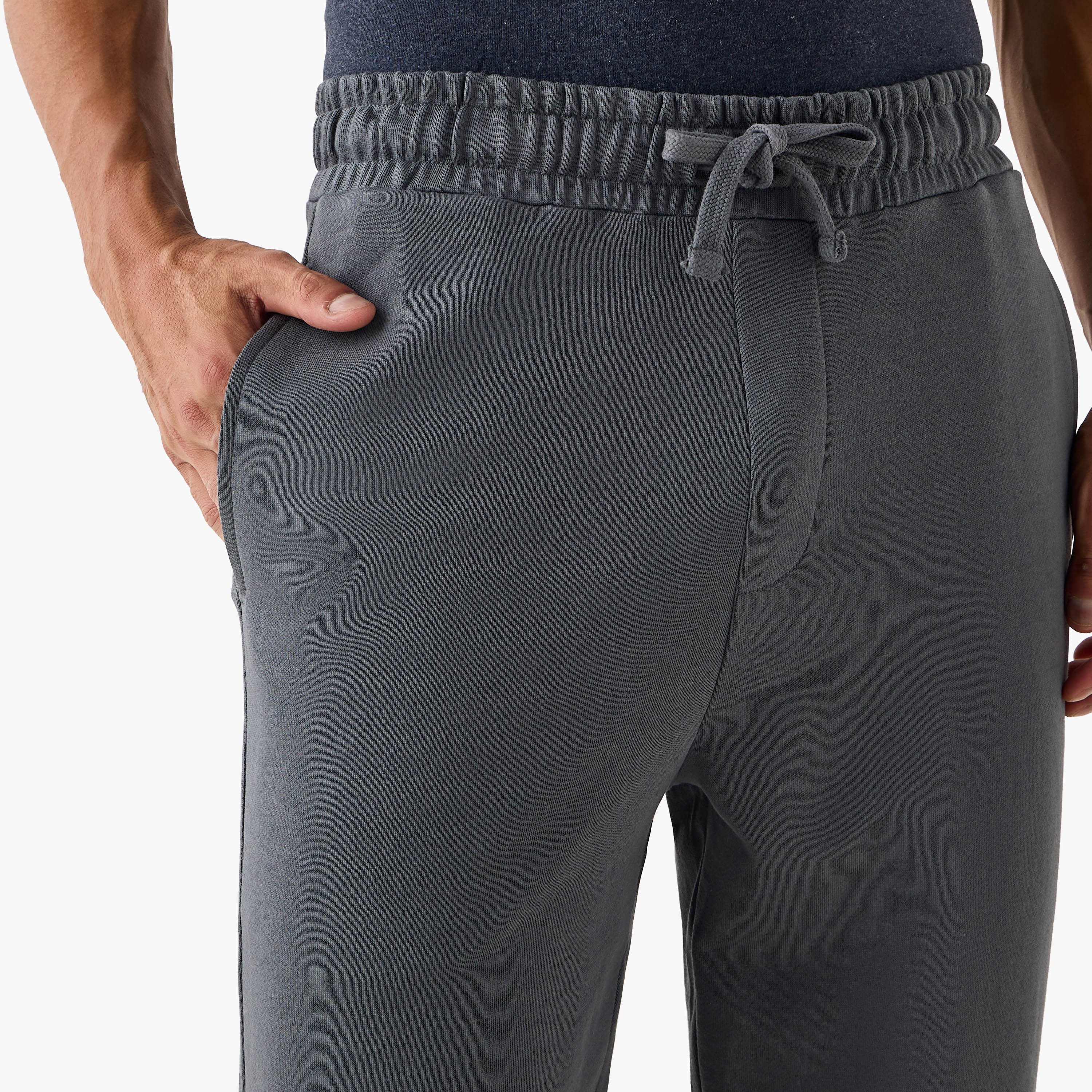 Textured Lounge Track Pants with Drawstring Waistband and Pockets-men-clothing-nightwear-pyjamaandshorts-image-4