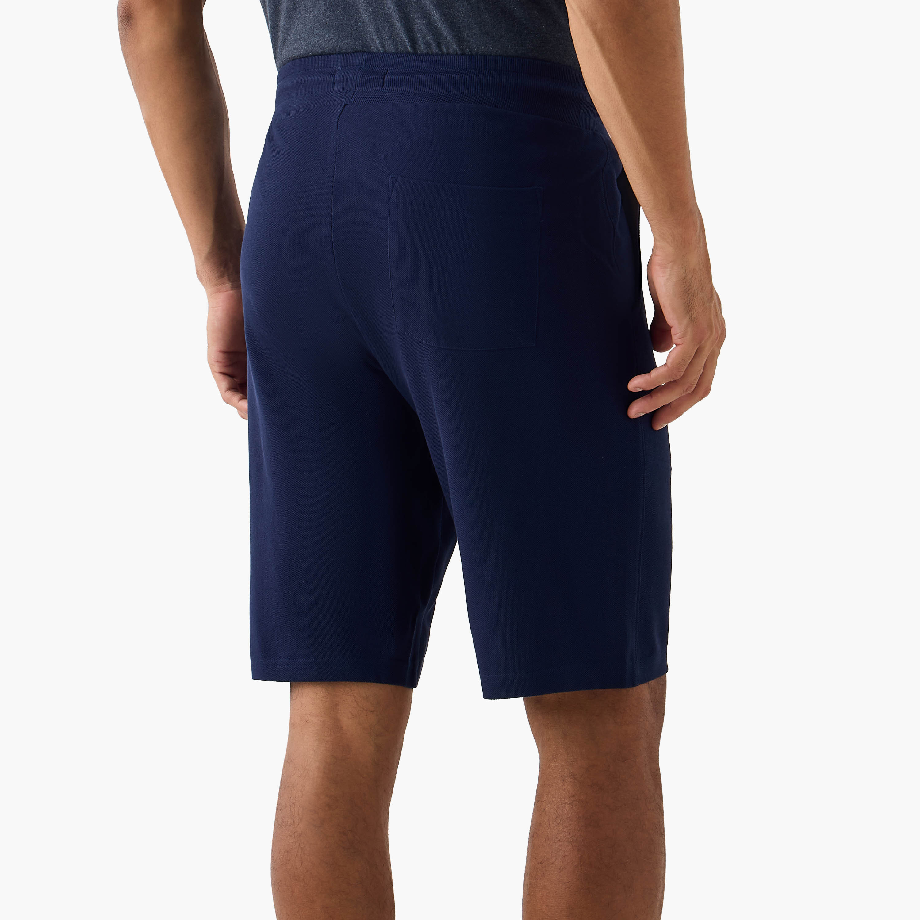 Panelled Lounge Shorts with Drawstring Closure and Pockets-men-clothing-bottoms-shorts-image-3