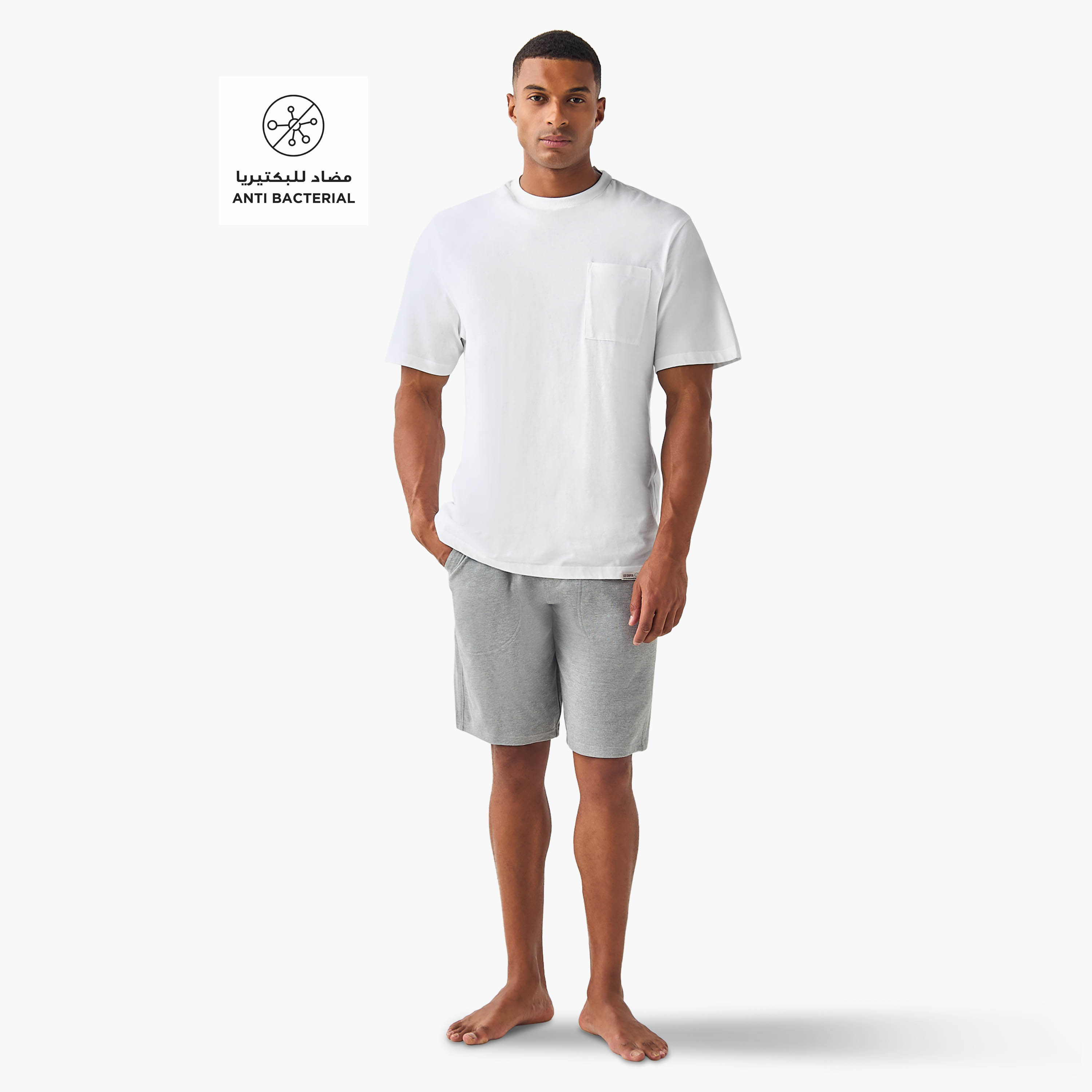 Panelled Lounge Shorts with Drawstring Closure and Pockets-men-clothing-bottoms-shorts-image-2