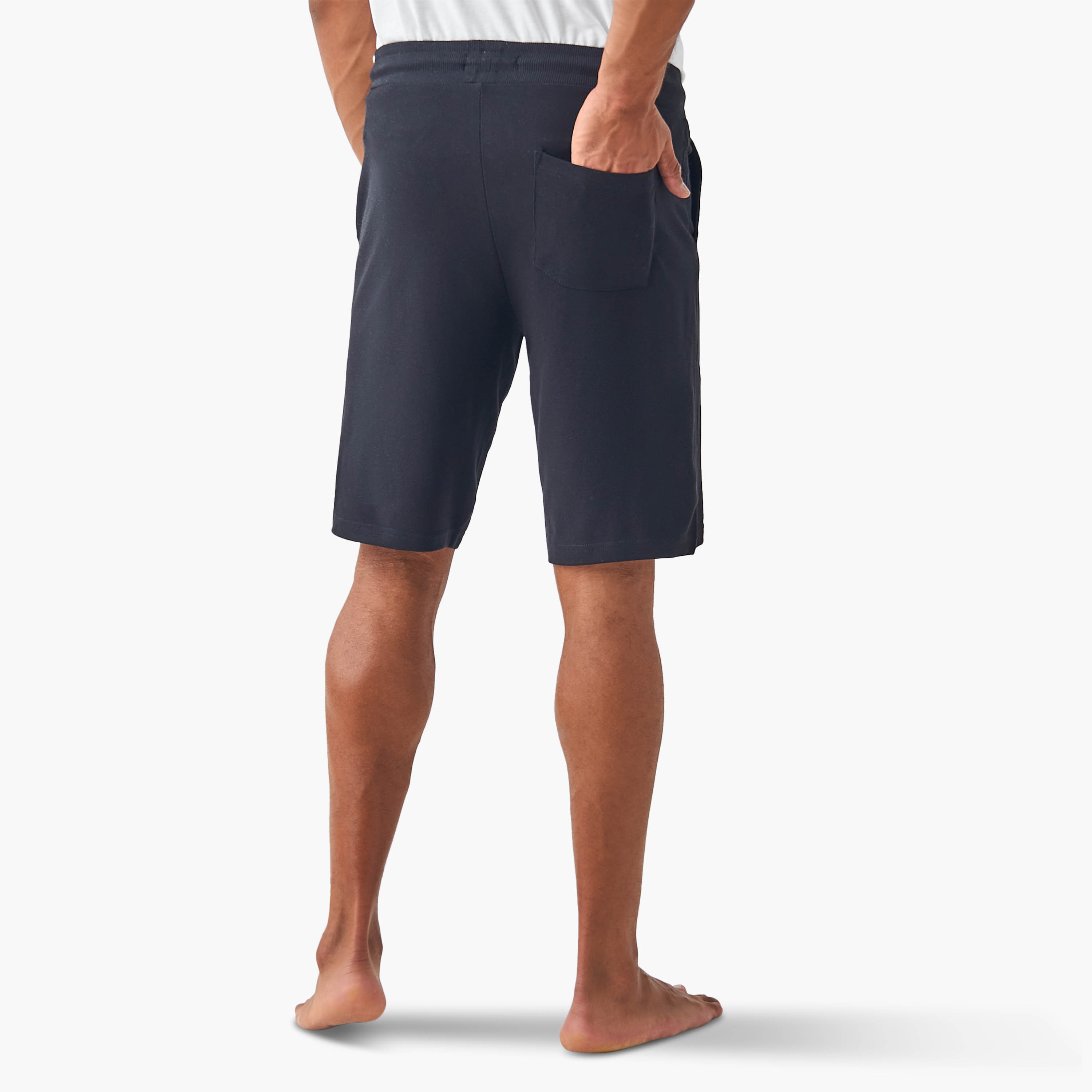 Panelled Lounge Shorts with Drawstring Closure and Pockets-men-clothing-bottoms-shorts-image-3