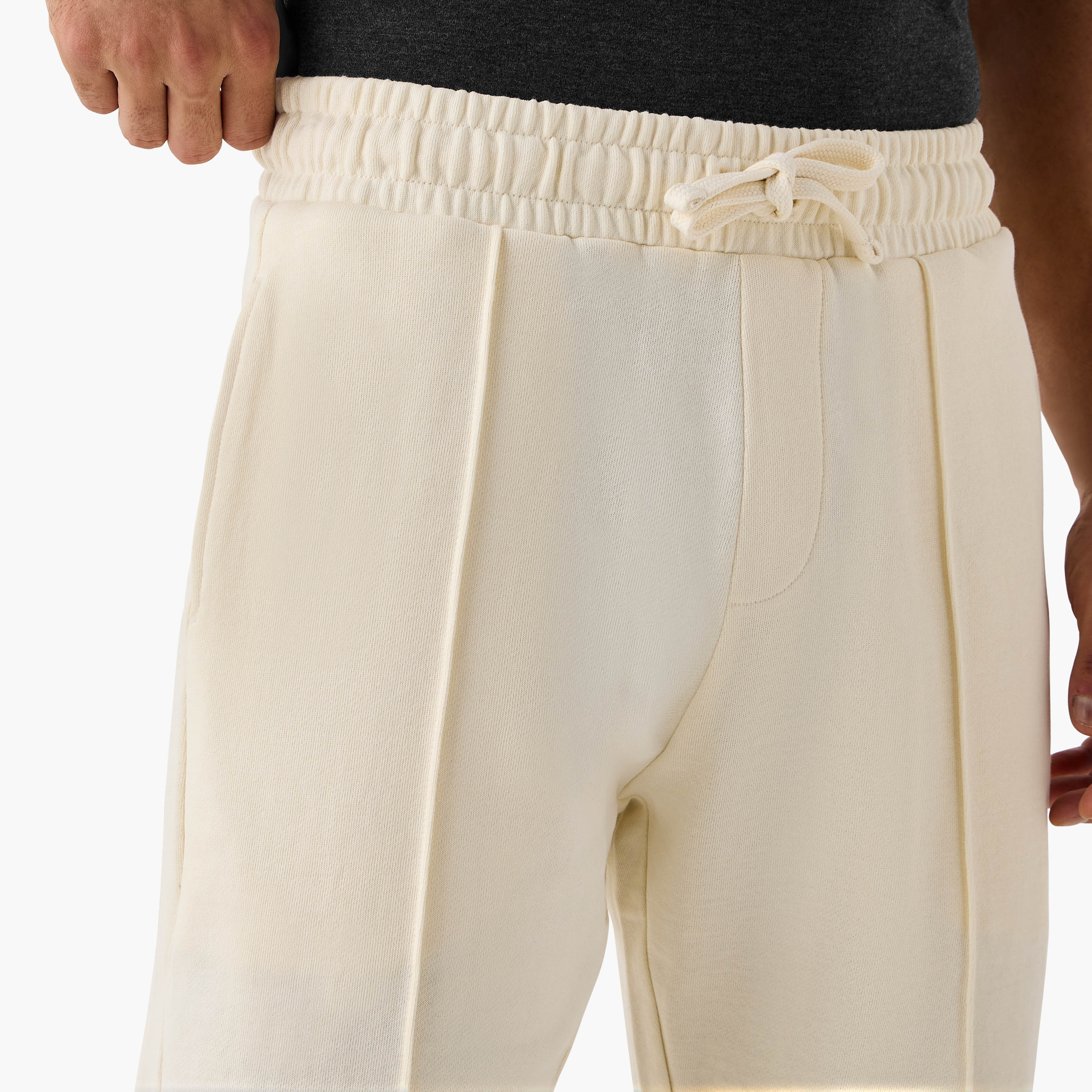 Panelled Lounge Shorts with Drawstring Closure and Pockets-men-clothing-bottoms-shorts-image-4
