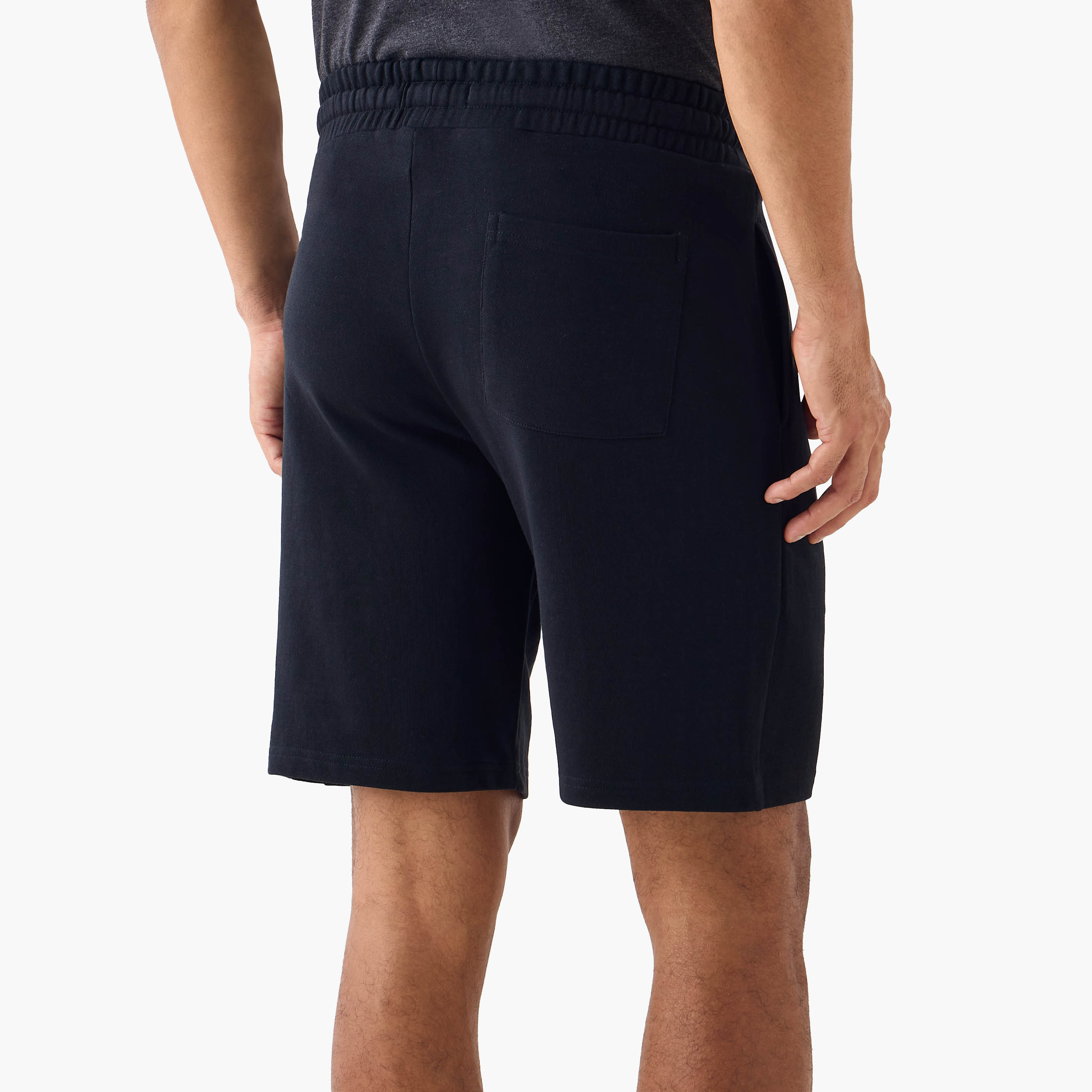 Panelled Lounge Shorts with Drawstring Closure and Pockets-men-clothing-bottoms-shorts-image-3