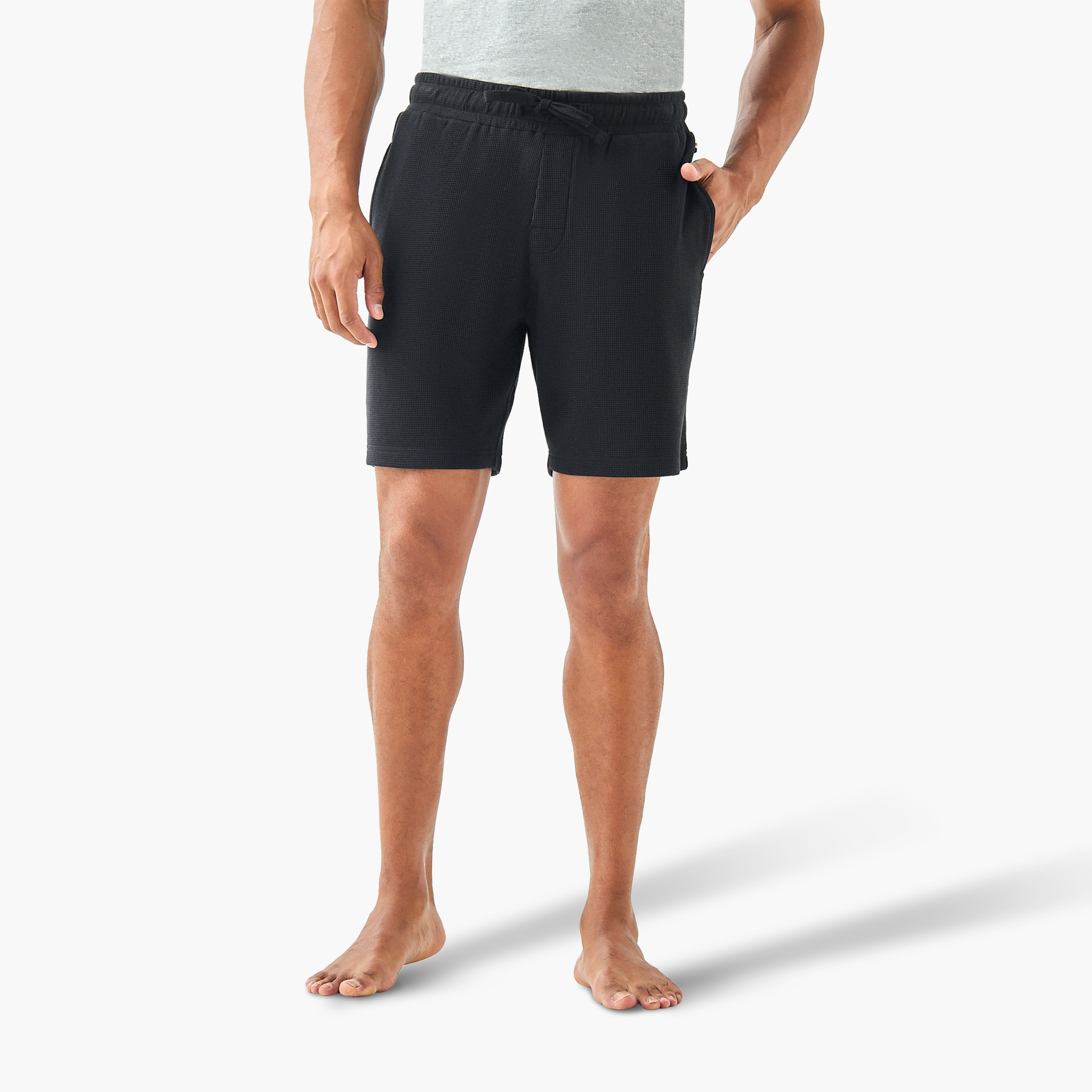 Textured Lounge Shorts with Pockets-men-clothing-bottoms-shorts-image-1