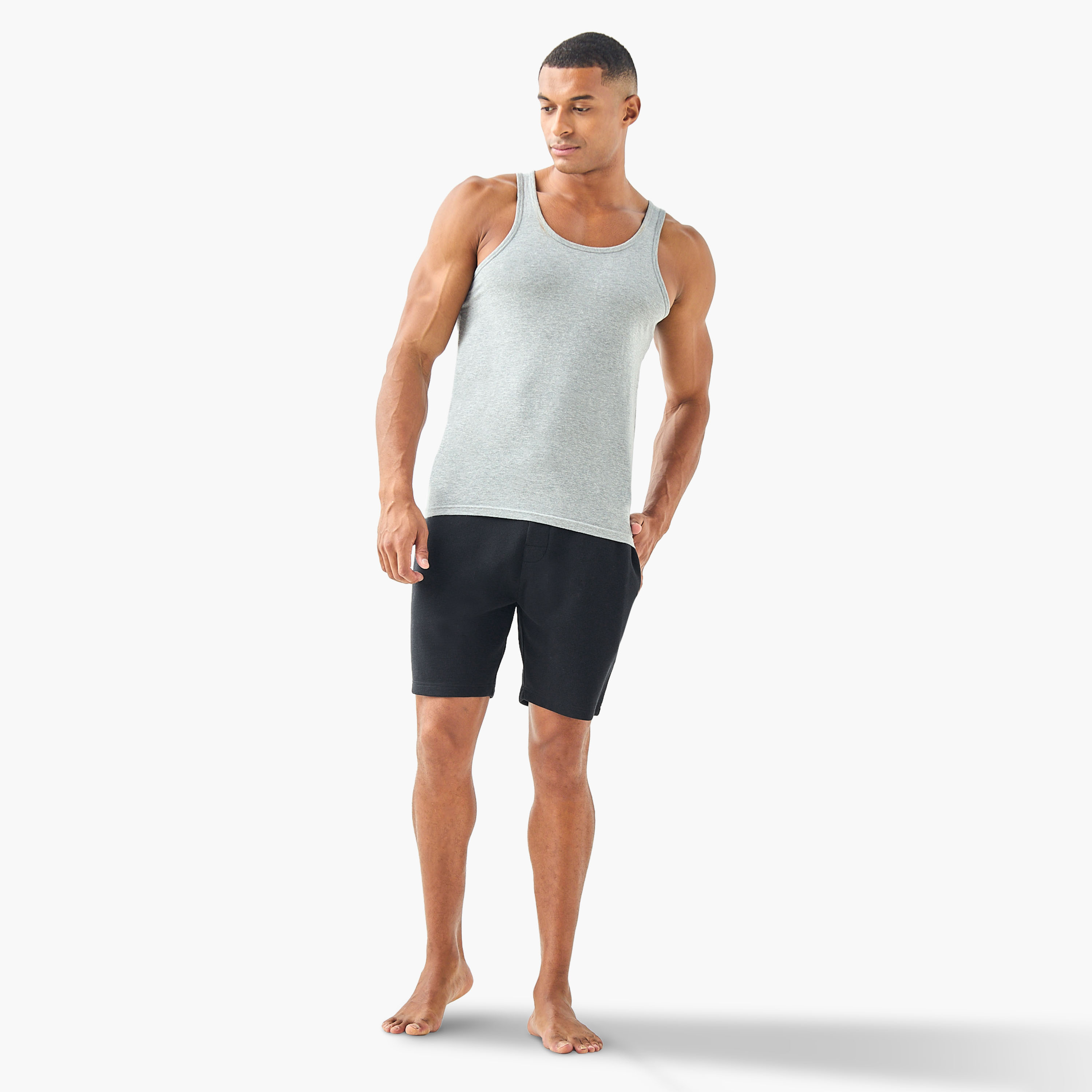 Textured Lounge Shorts with Pockets-men-clothing-bottoms-shorts-image-2