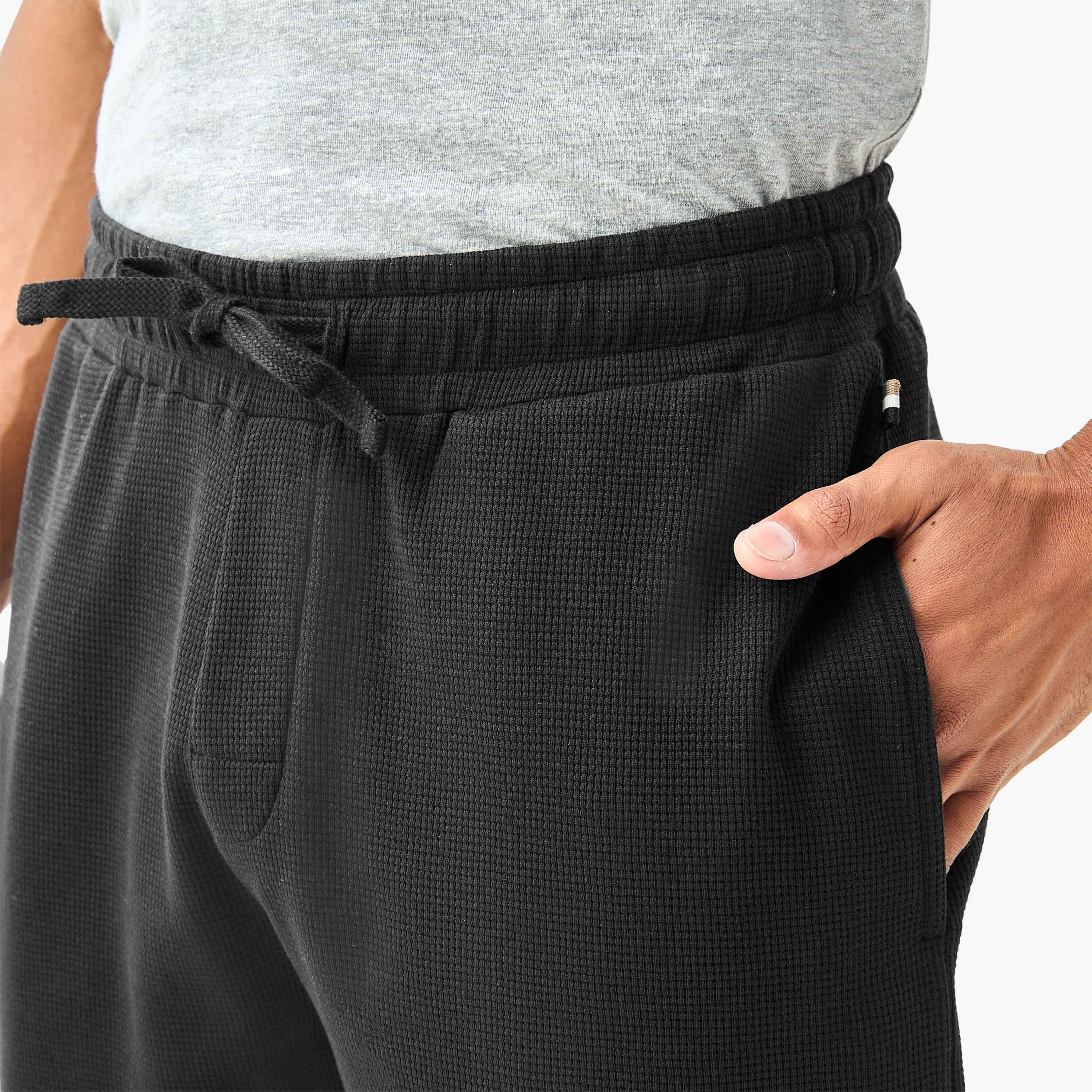 Textured Lounge Shorts with Pockets-men-clothing-bottoms-shorts-image-4