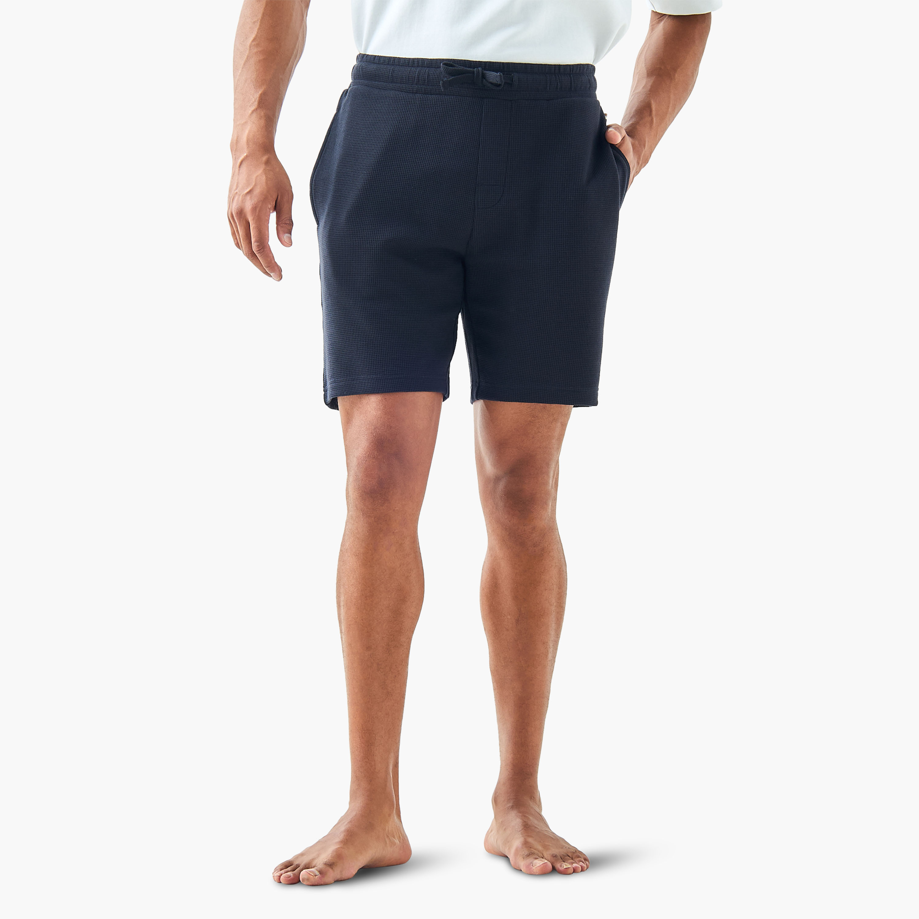 Textured Lounge Shorts with Pockets-men-clothing-bottoms-shorts-image-1