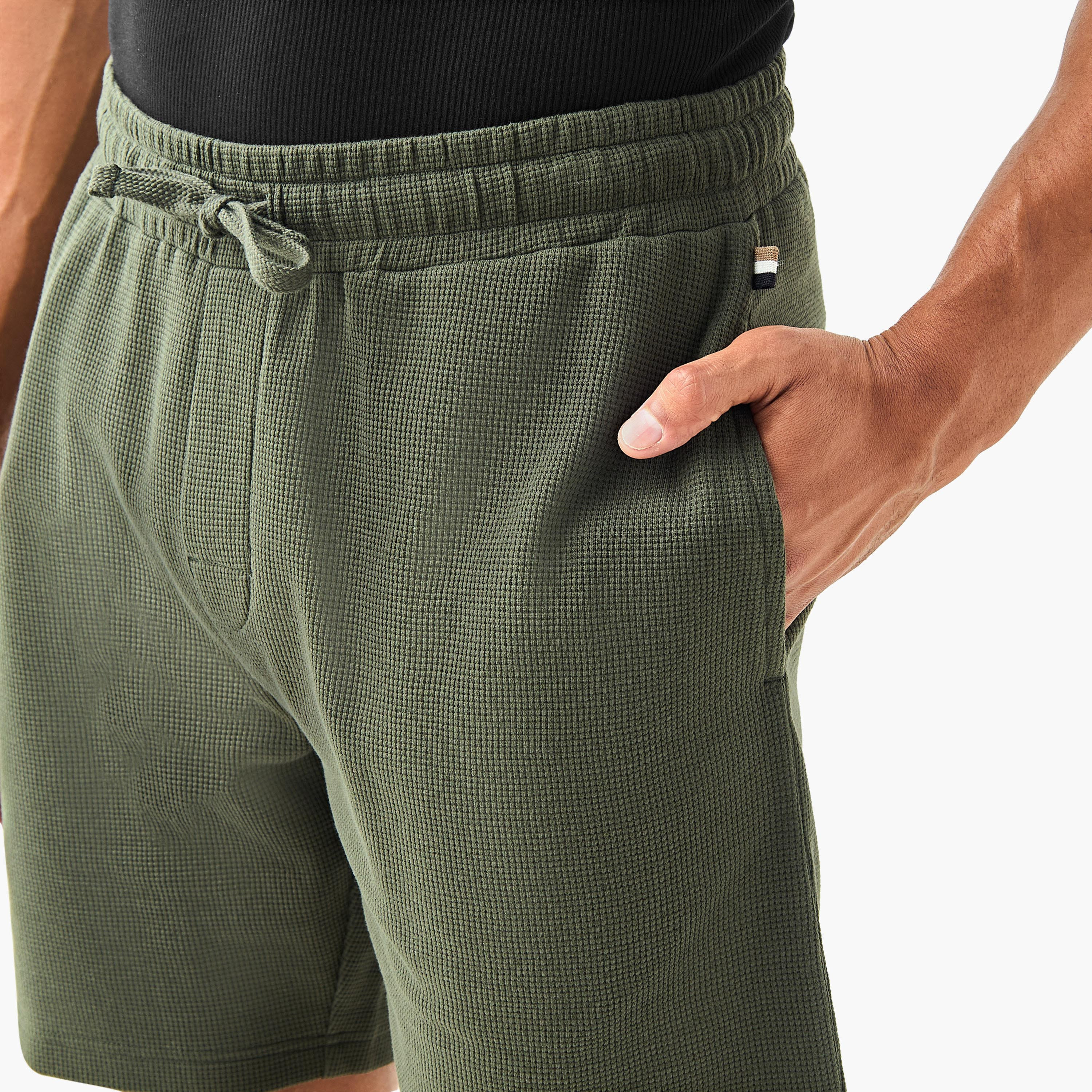 Textured Lounge Shorts with Pockets-men-clothing-bottoms-shorts-image-4