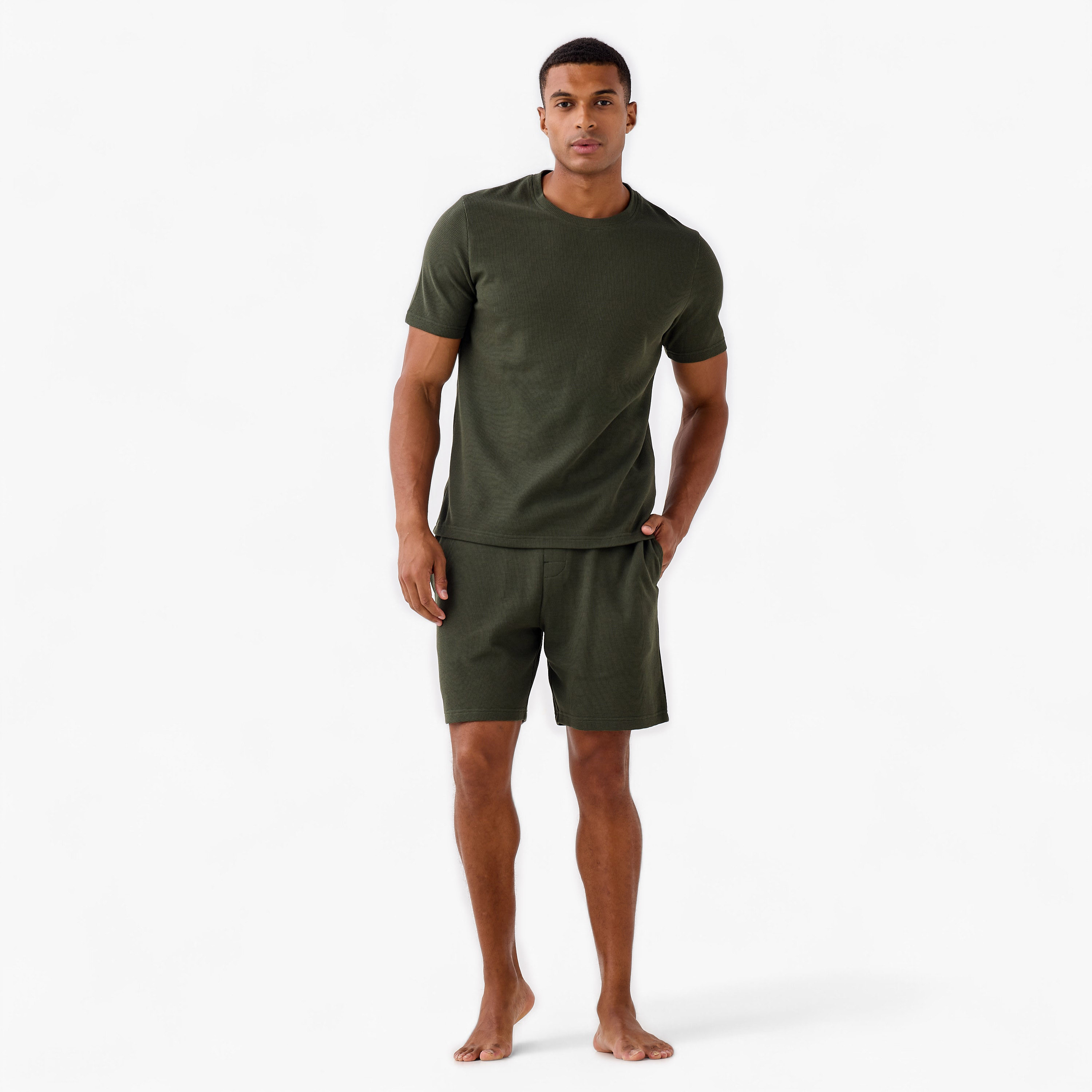 Textured Shorts Set-men-clothing-nightwear-sets-image-1