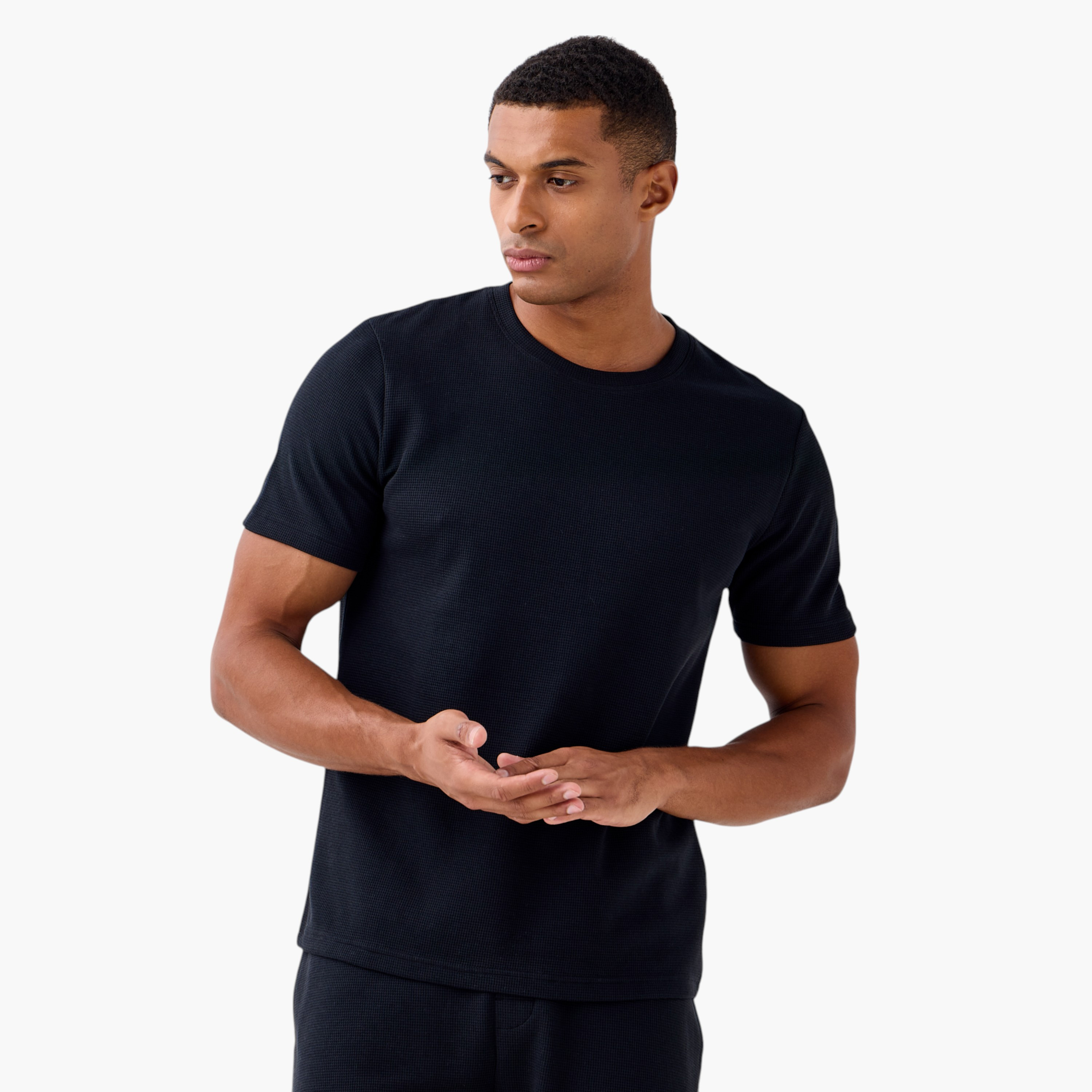 Textured Shorts Set-men-clothing-nightwear-sets-image-2