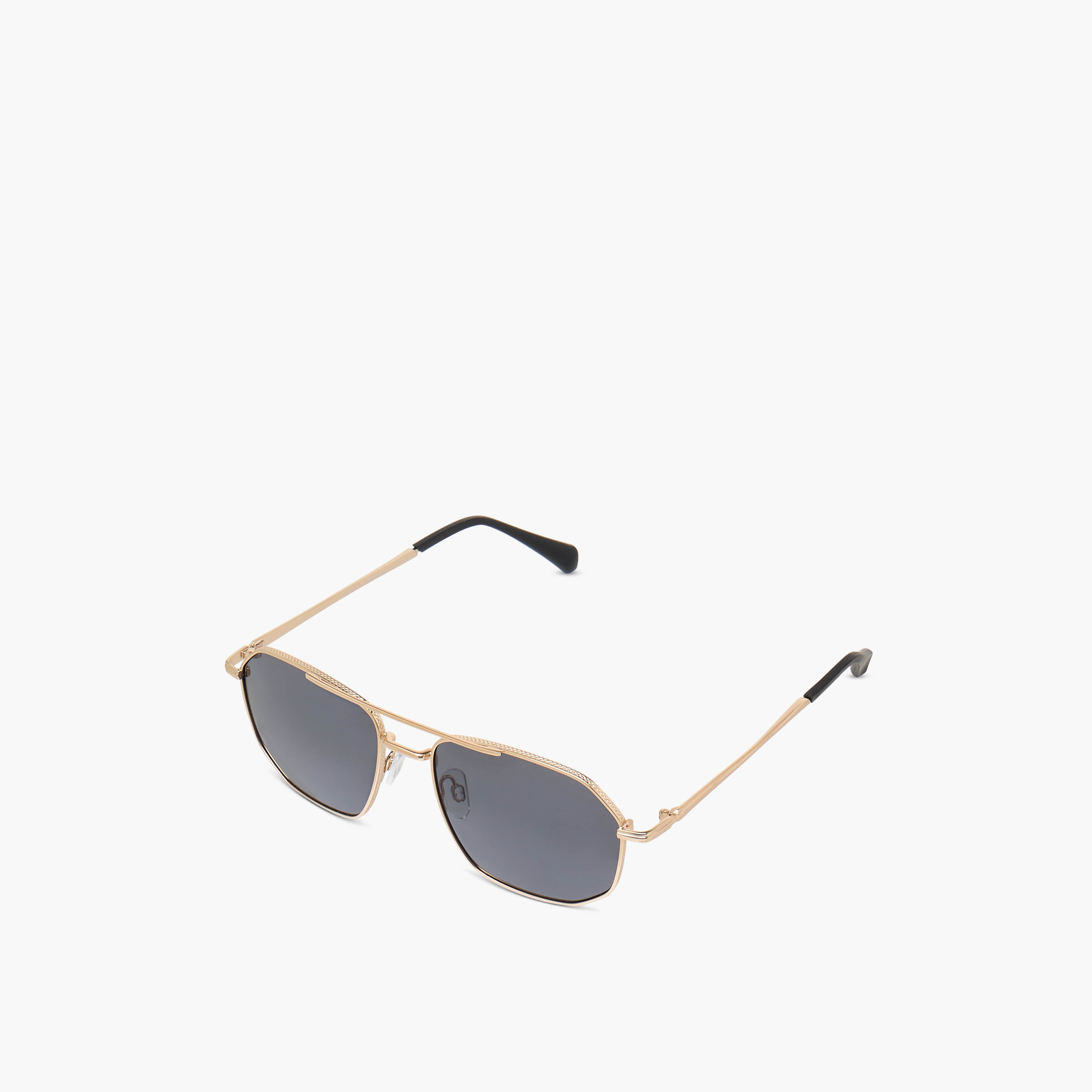 Full Rim Hexagon Frame Sunglasses with Nose Pads-men-sunglasses-image-1