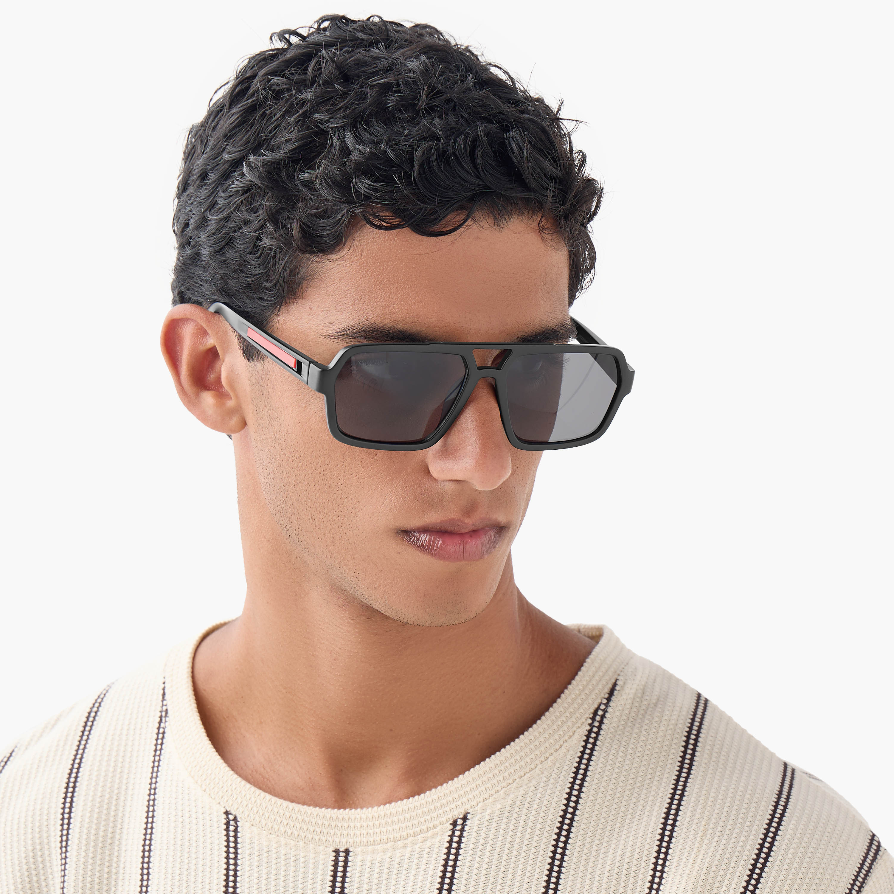 نظارات شمسية بإطار مستطيل ووسادة أنف-men-sunglasses-image-2