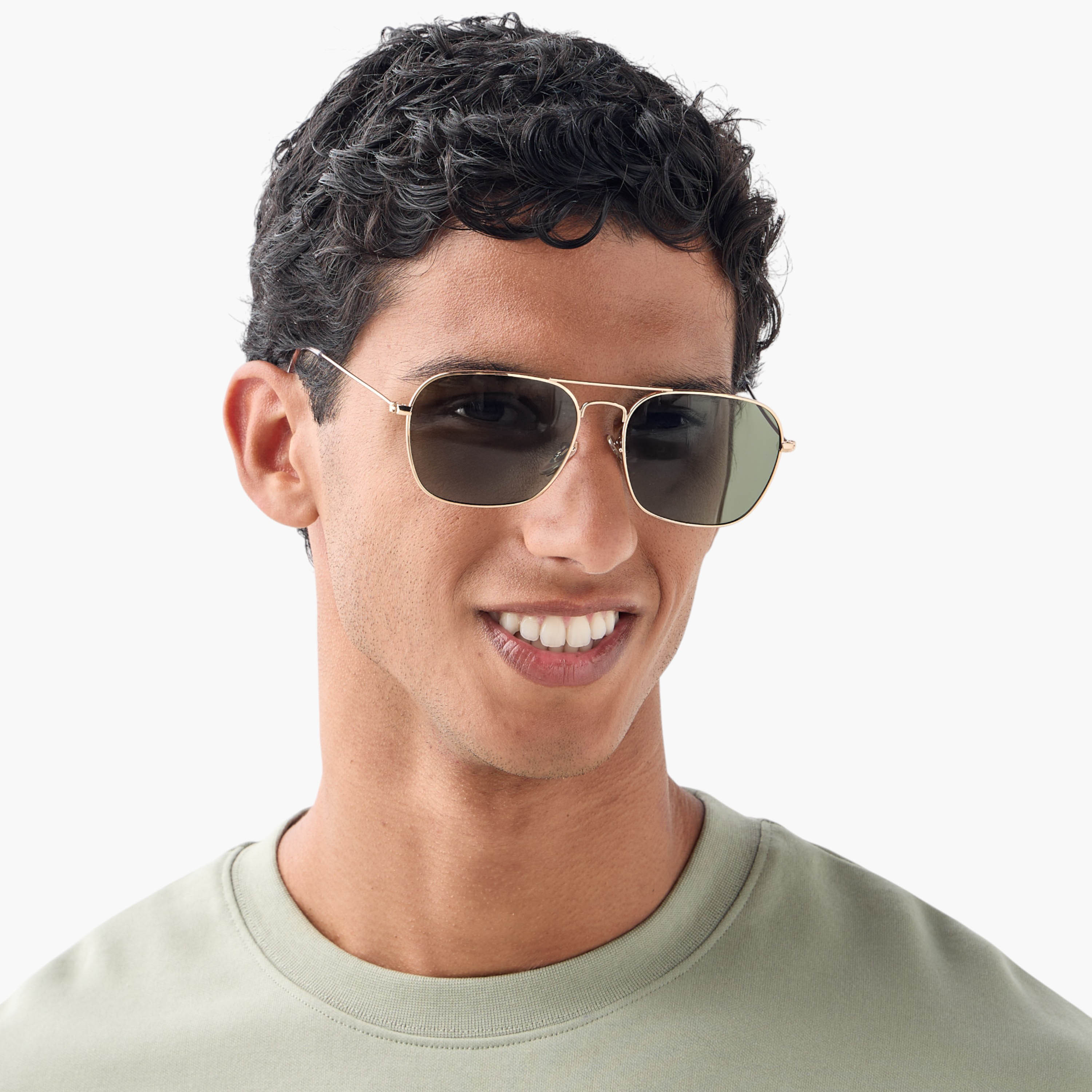 نظارة شمسية بإطار كامل مع عدسات ملونة ووسادات أنف-men-sunglasses-image-2