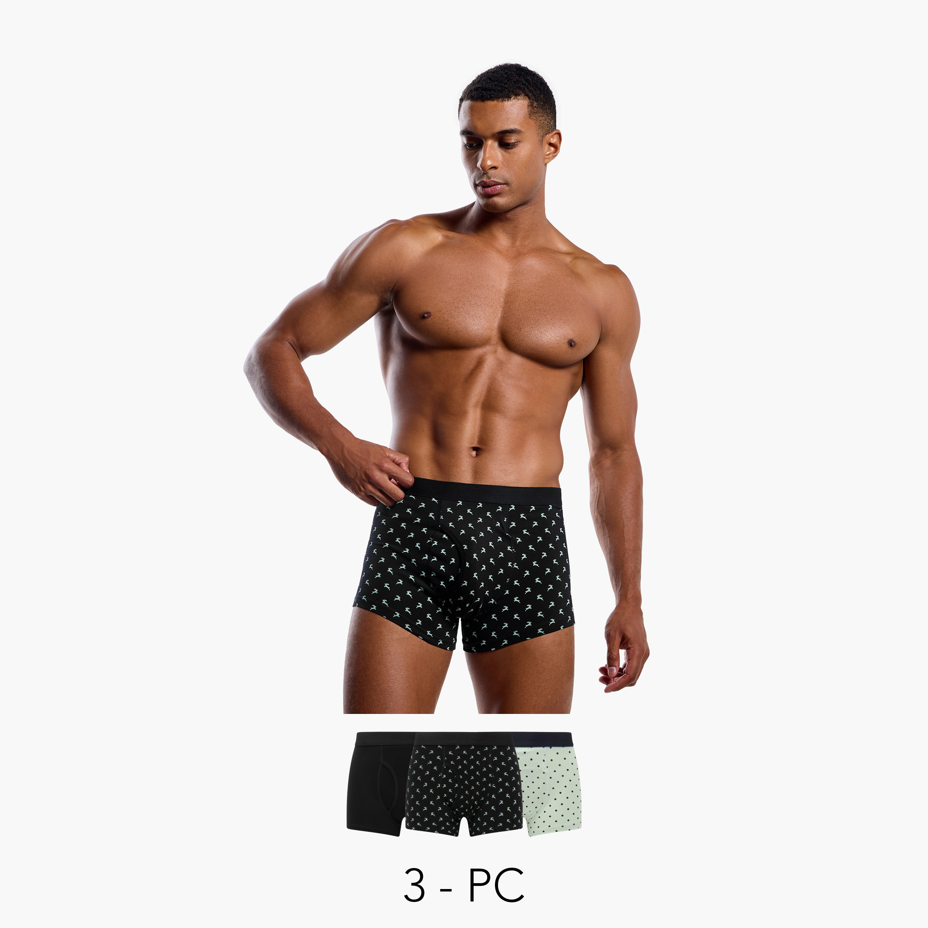 Set of 3 - Assorted Trunks-men-clothing-innerwear-underwear-image-1