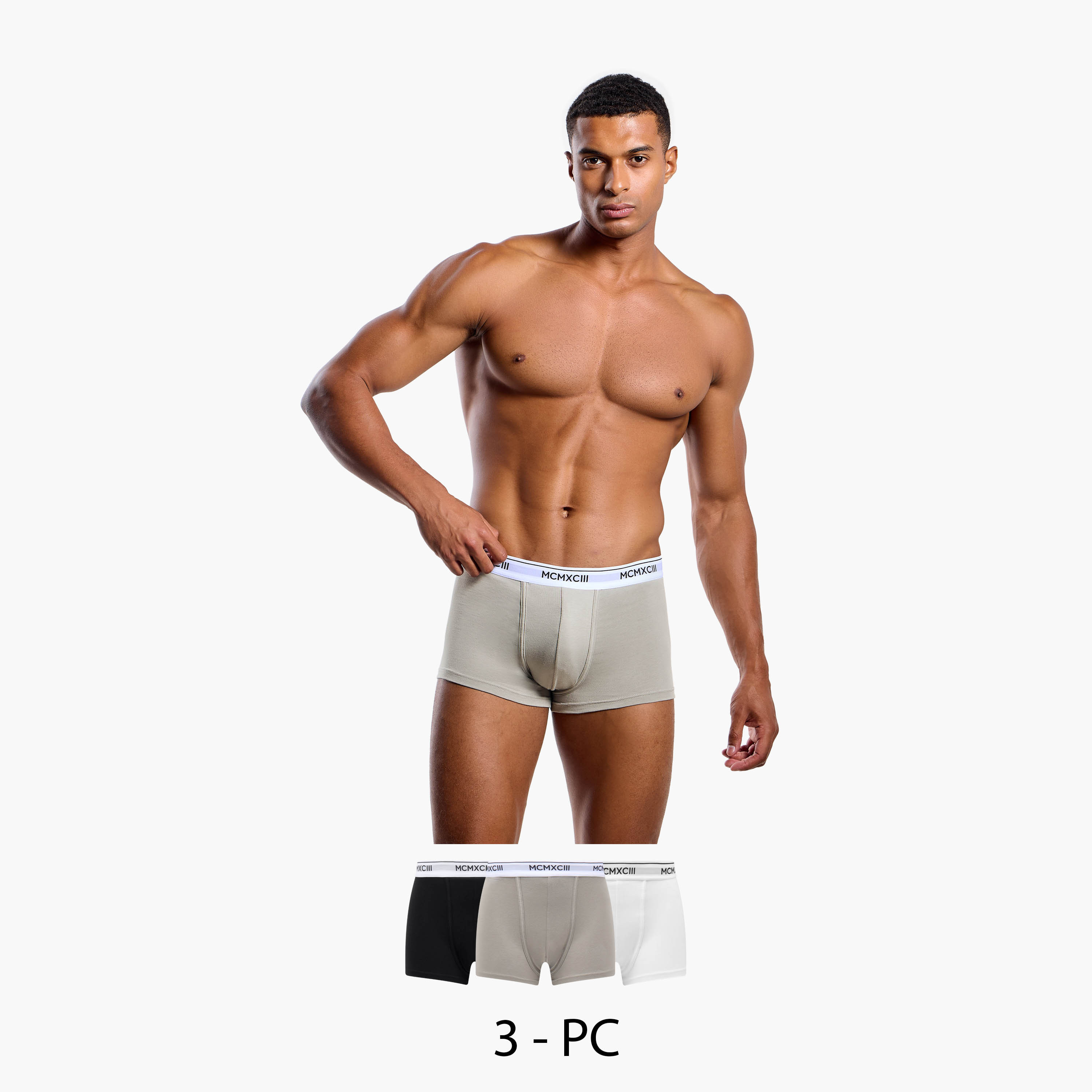Men Printed Cotton Blend Trunks - Pack of 3-men-clothing-innerwear-underwear-image-1