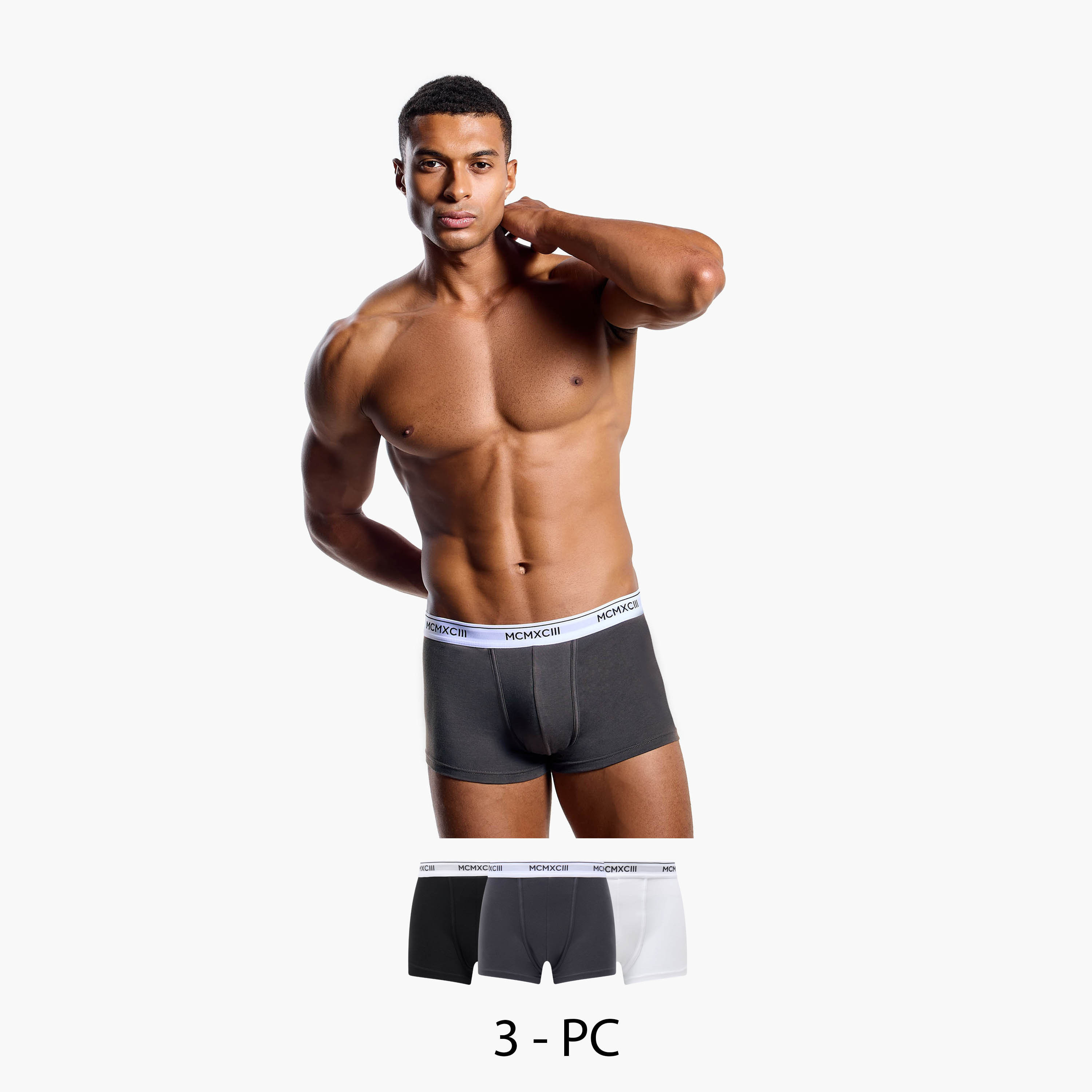 Men Printed Waistband Cotton Blend Trunks - Pack of 3-men-clothing-innerwear-underwear-image-1