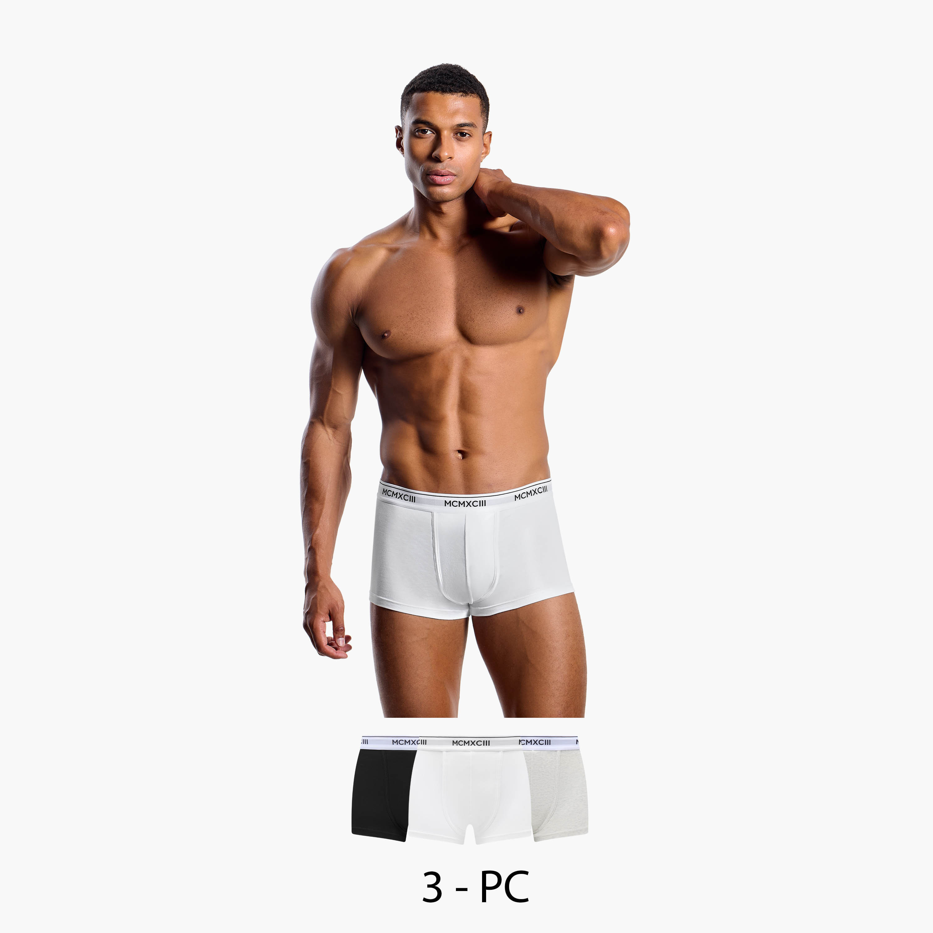 Men Printed Waistband Cotton Blend Trunks - Pack of 3-men-clothing-innerwear-underwear-image-1