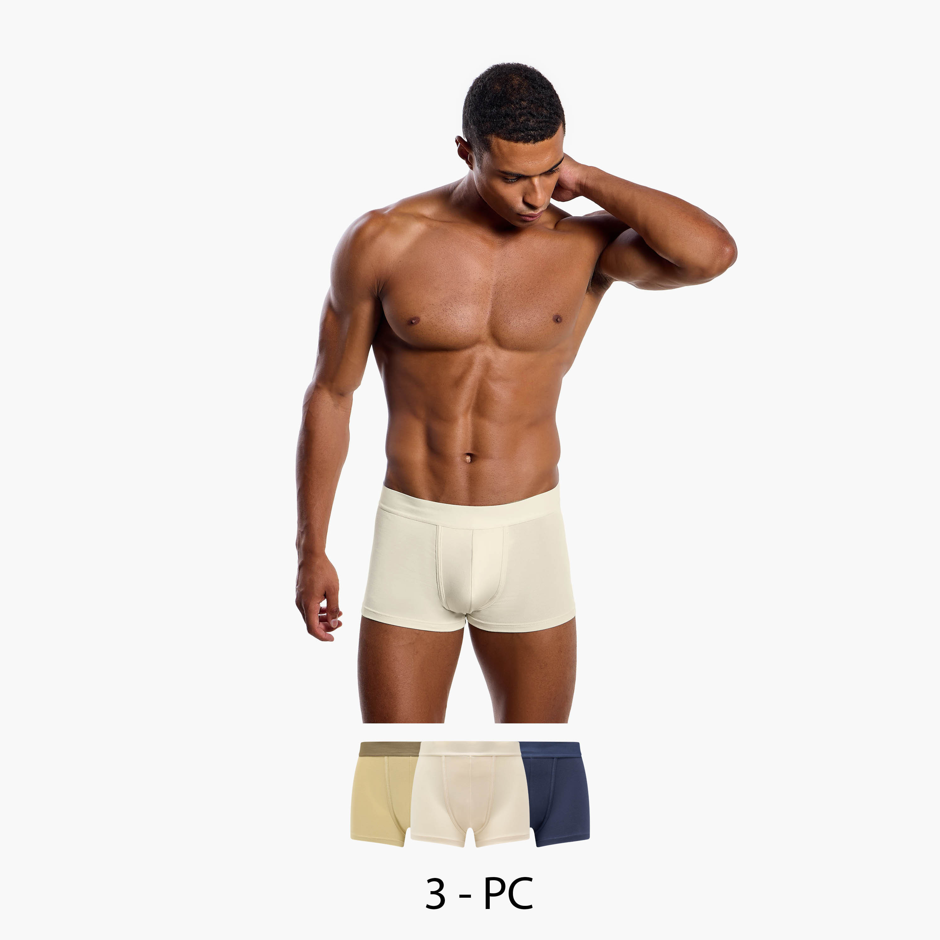 Men Cotton Blend Trunks - Pack of 3-men-clothing-innerwear-underwear-image-1