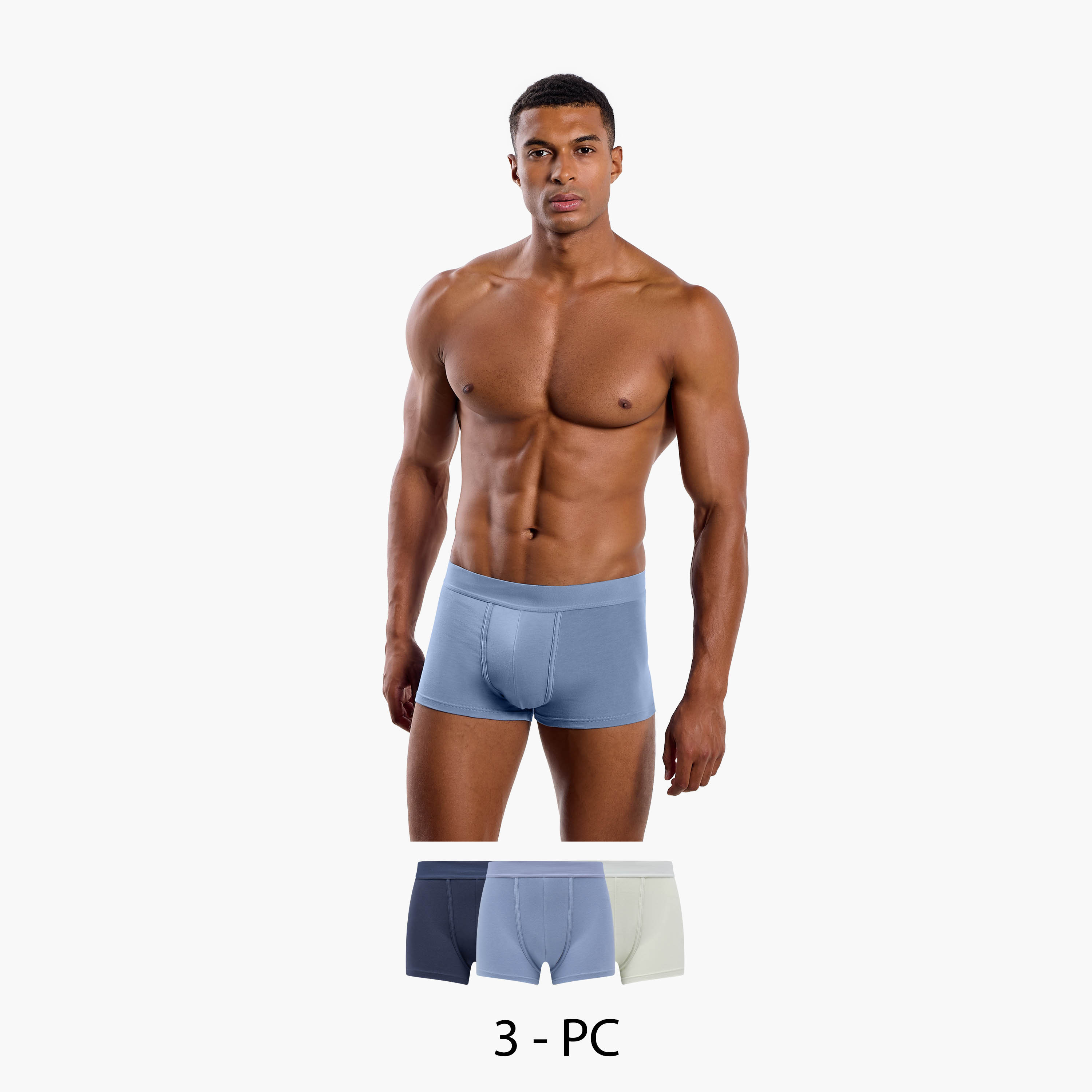 Men Cotton Blend Trunks - Pack of 3-men-clothing-innerwear-underwear-image-1