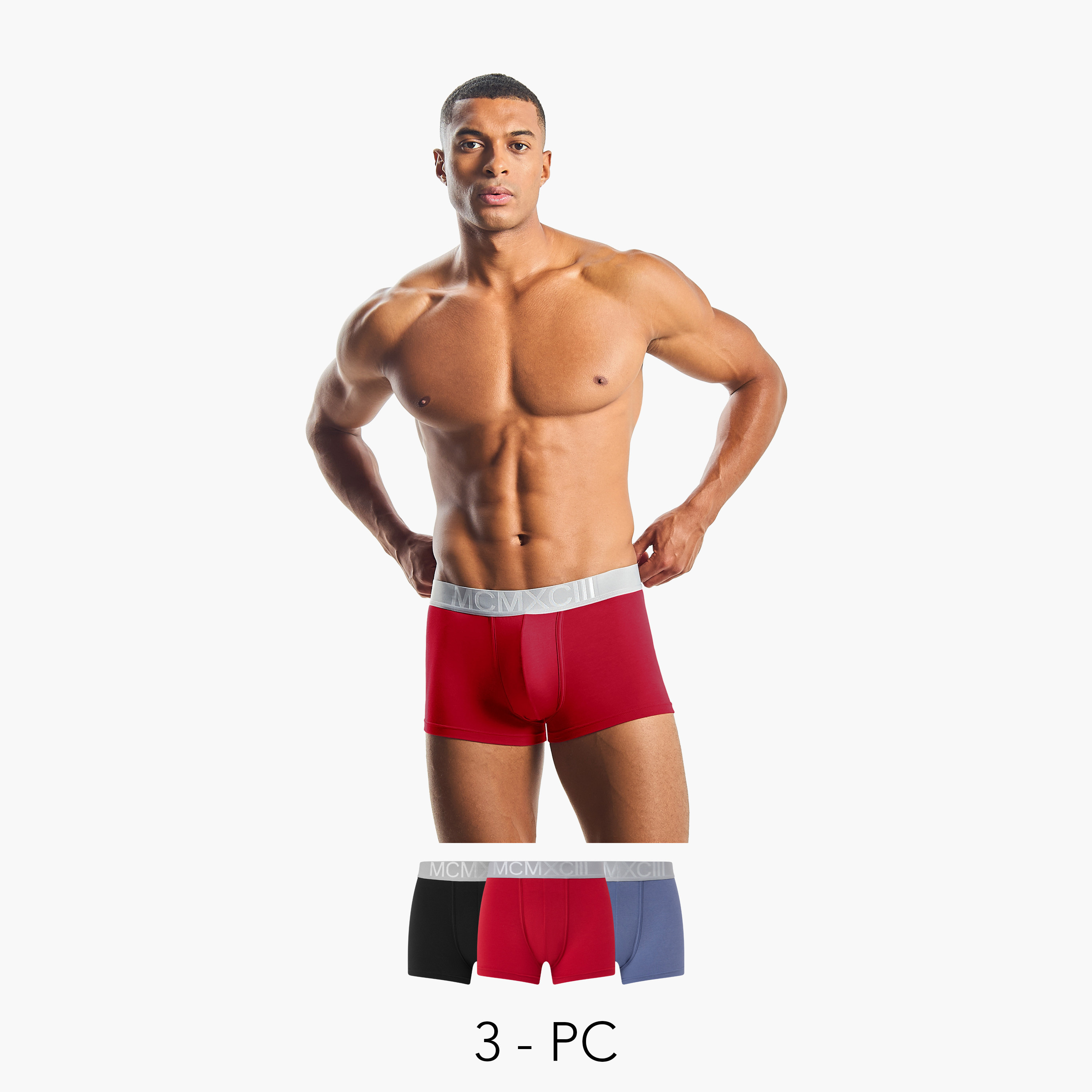 Men Printed Waistband Cotton Blend Trunks - Pack of 3-men-clothing-innerwear-underwear-image-1