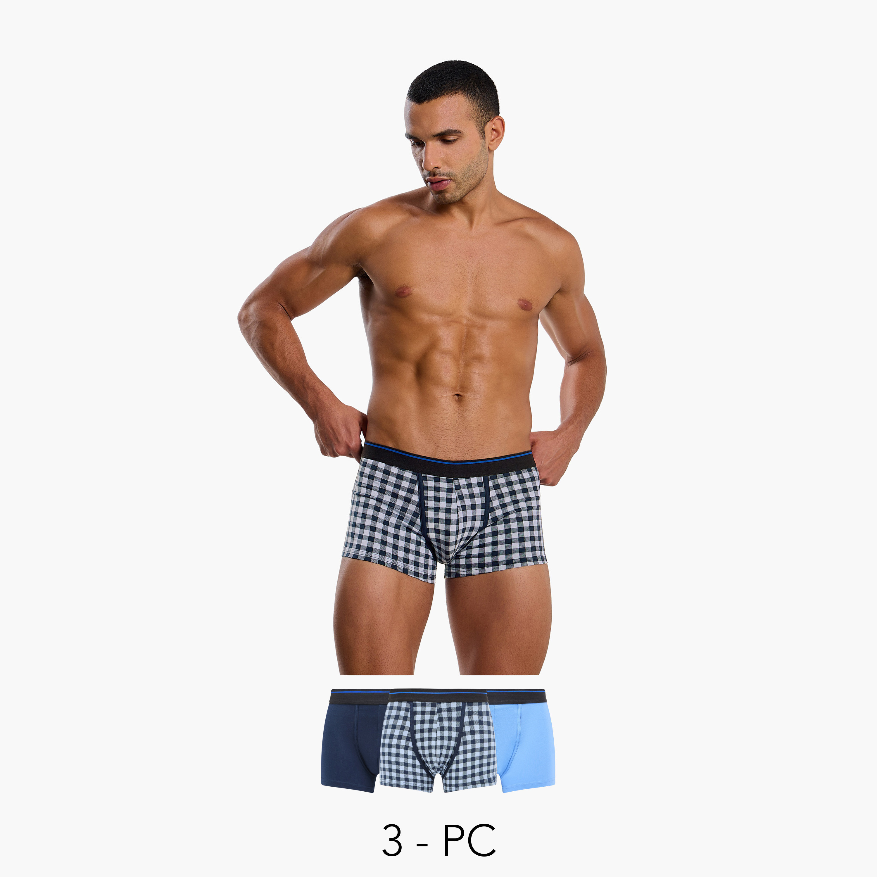 Men Assorted Trunks - Pack of 3-men-clothing-innerwear-underwear-image-1