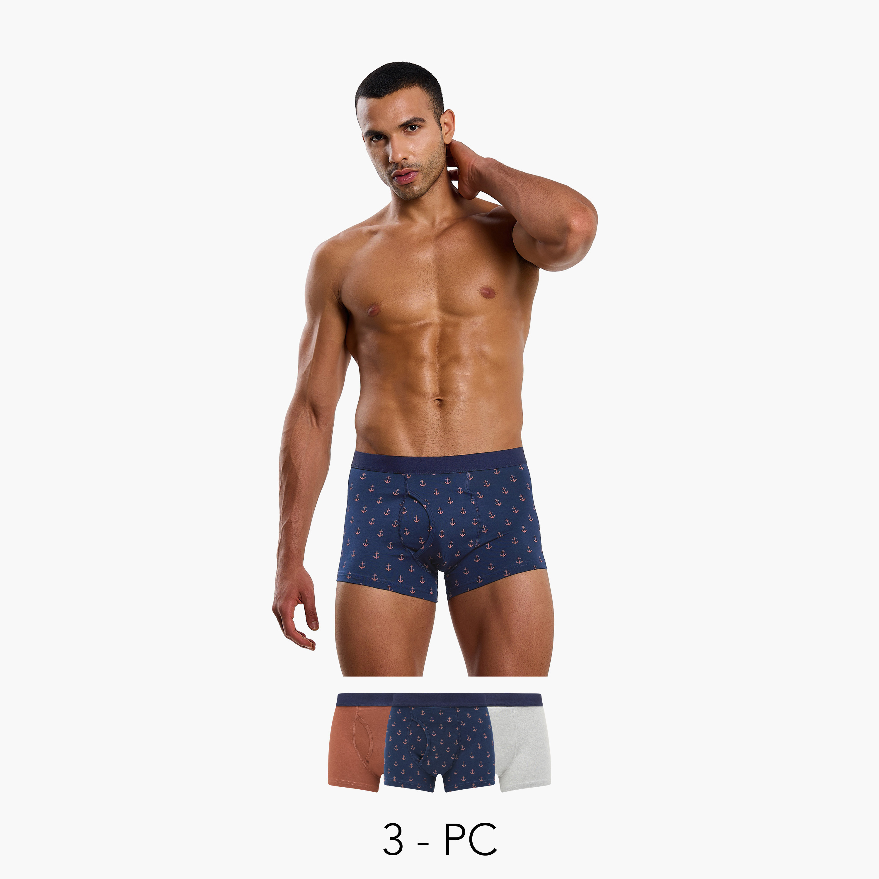 Men's Assorted Trunks - Pack of 3-men-clothing-innerwear-underwear-image-1