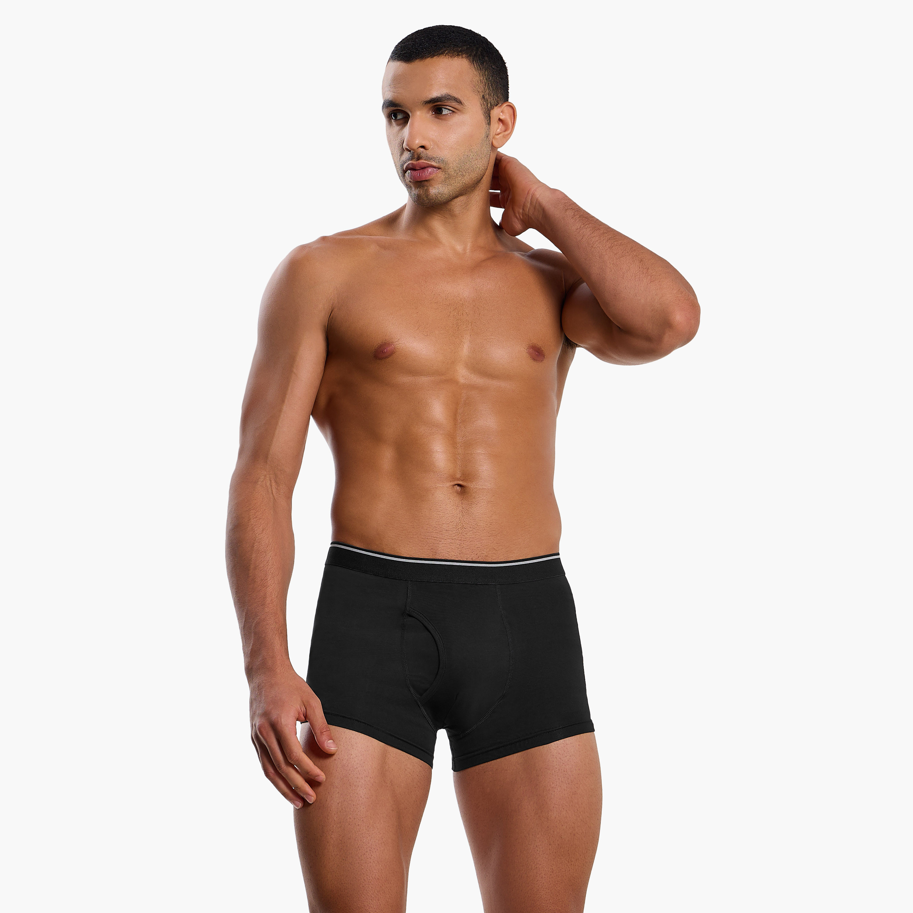بوكسرات بمزيج قطن وبطبعات متنوعة للرجال - طقم من 3 قطع-men-clothing-innerwear-underwear-image-3
