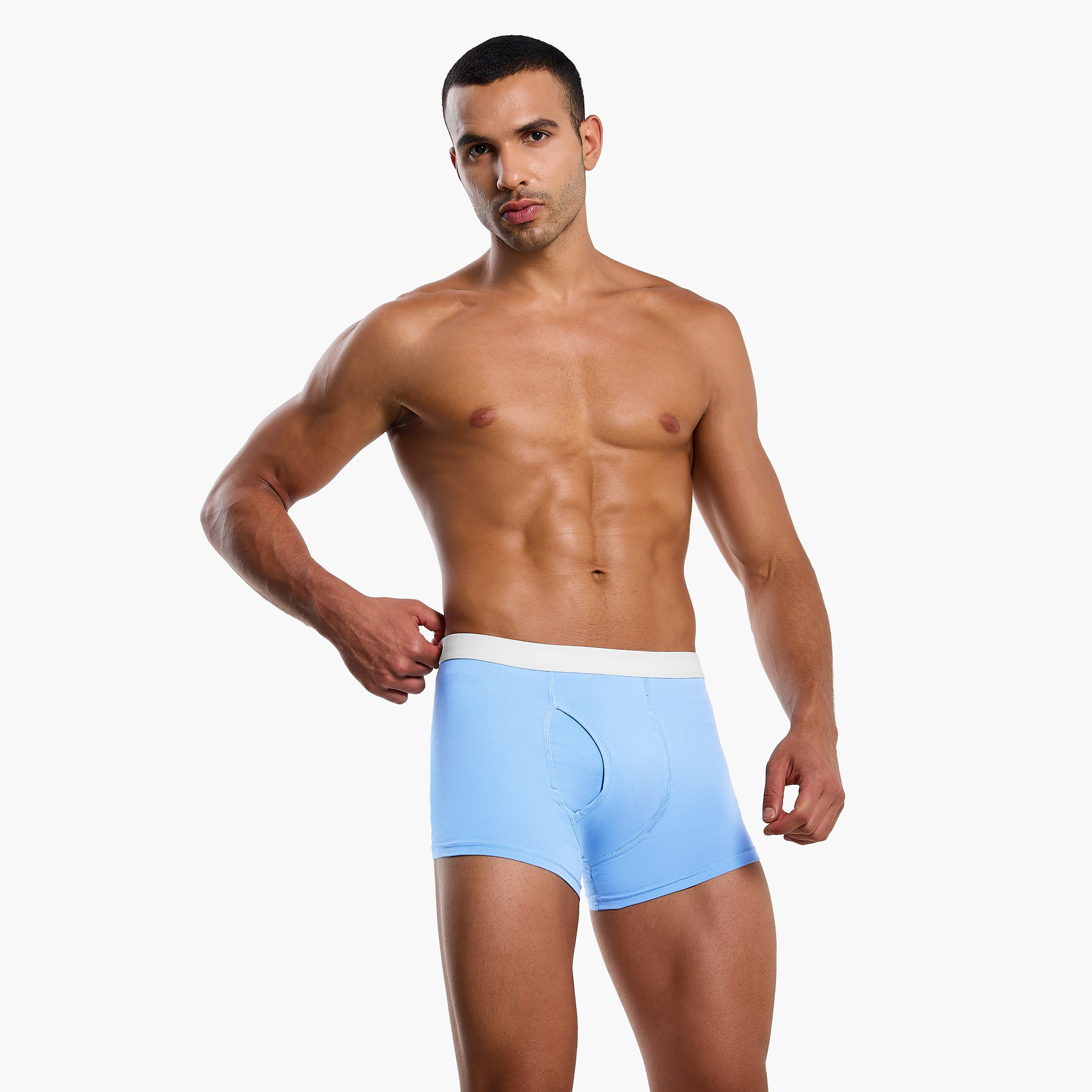 بوكسرات مزيج قطن بخصر متباين للرجال - طقم 3 قطع-men-clothing-innerwear-underwear-image-3