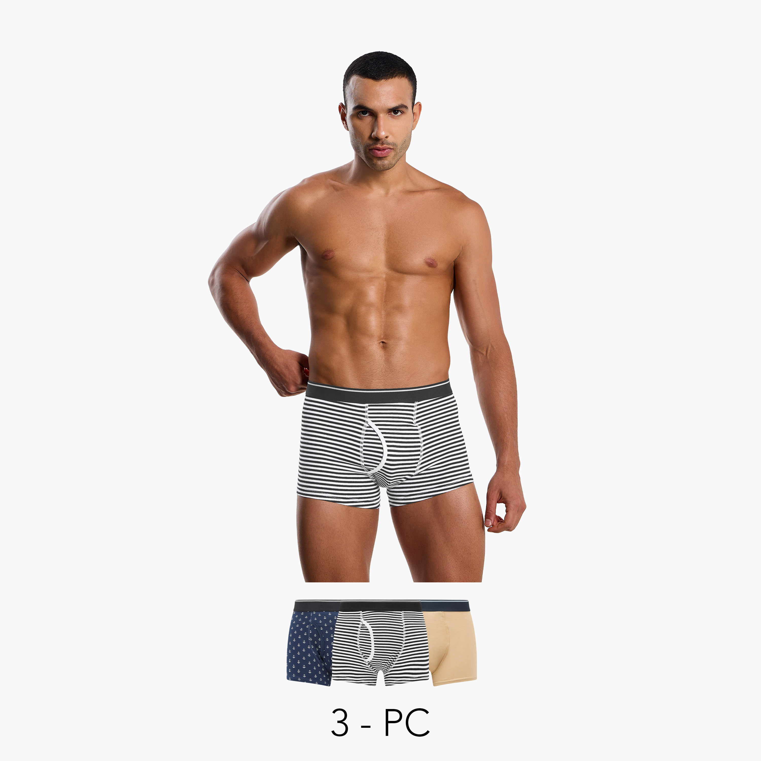 Men's Assorted Trunks - Pack of 3-men-clothing-innerwear-underwear-image-1