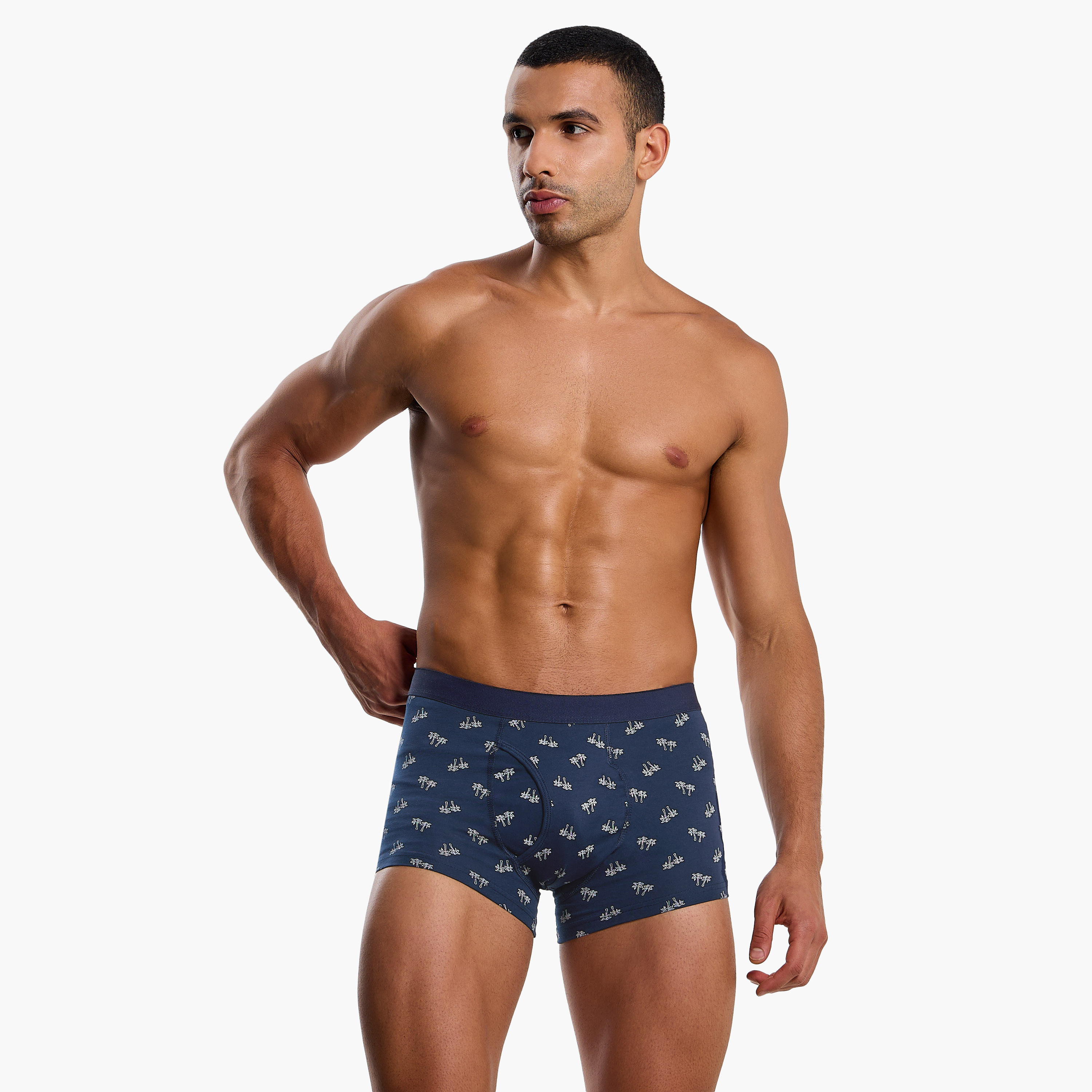 بوكسرات بمزيج قطن وبطبعات متنوعة للرجال - طقم 3 قطع-men-clothing-innerwear-underwear-image-3