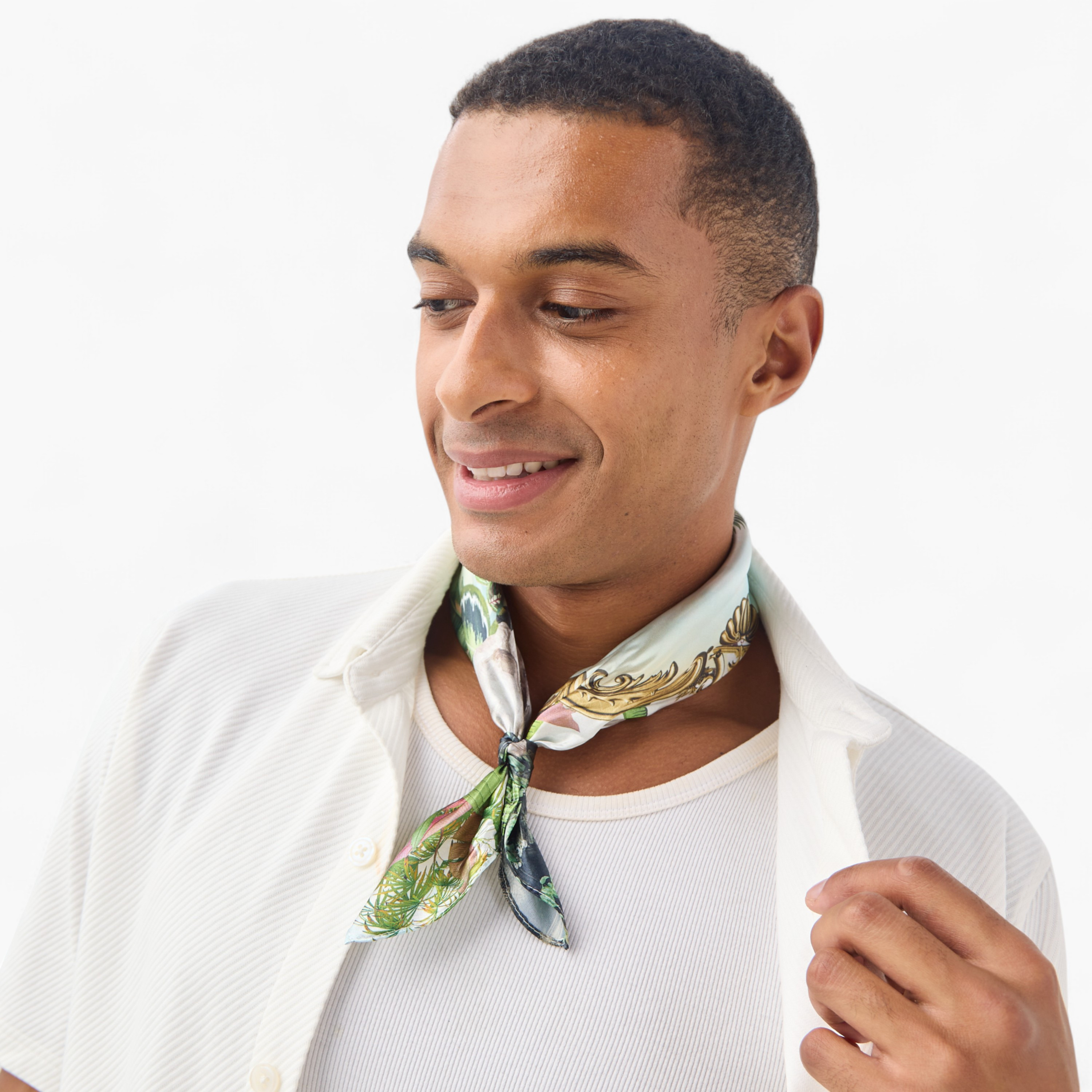 Printed Bandana Scarf-men-scarvesandgloves-image-2