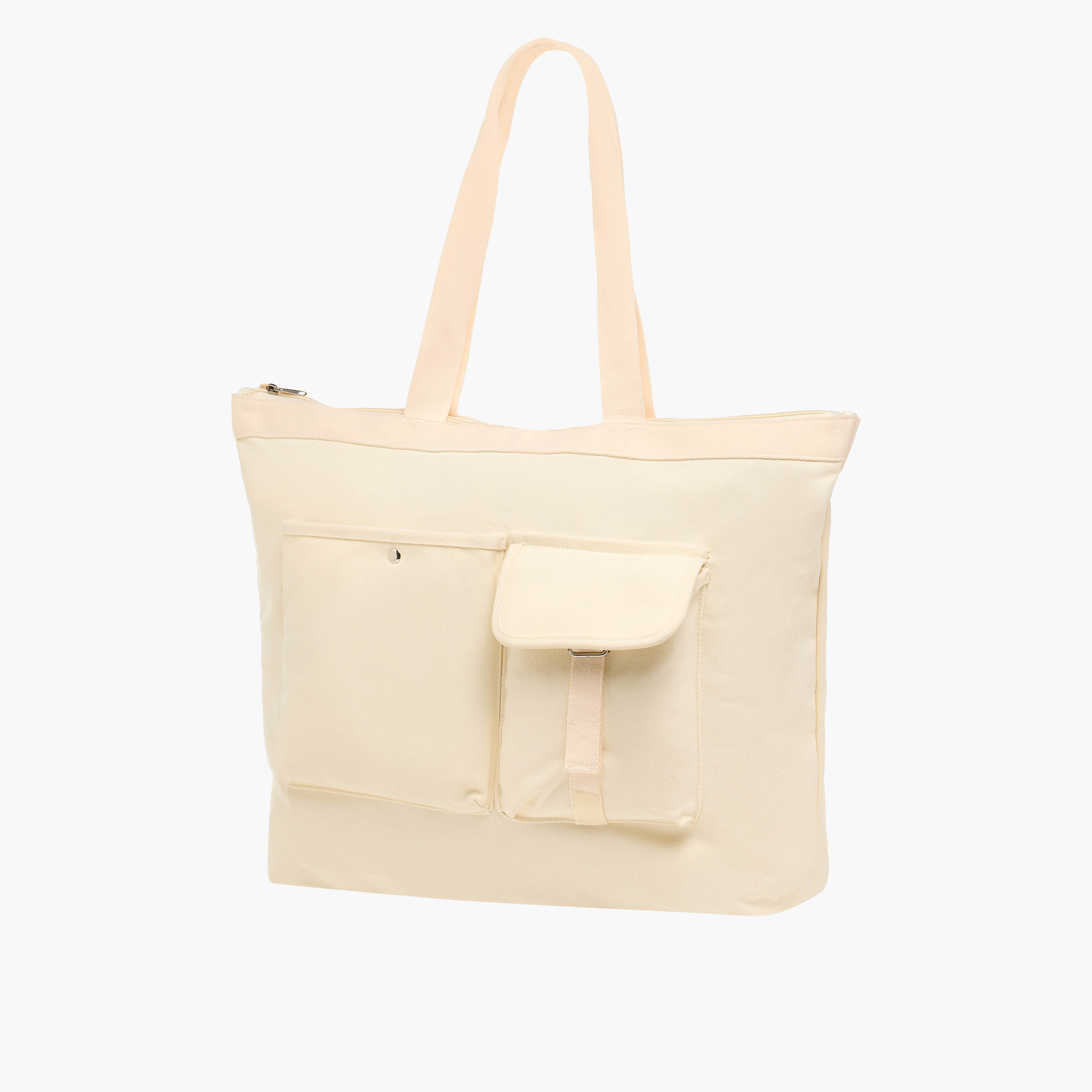 Canvas Tote Bag with Pockets and Double Handles-men-bags-image-3