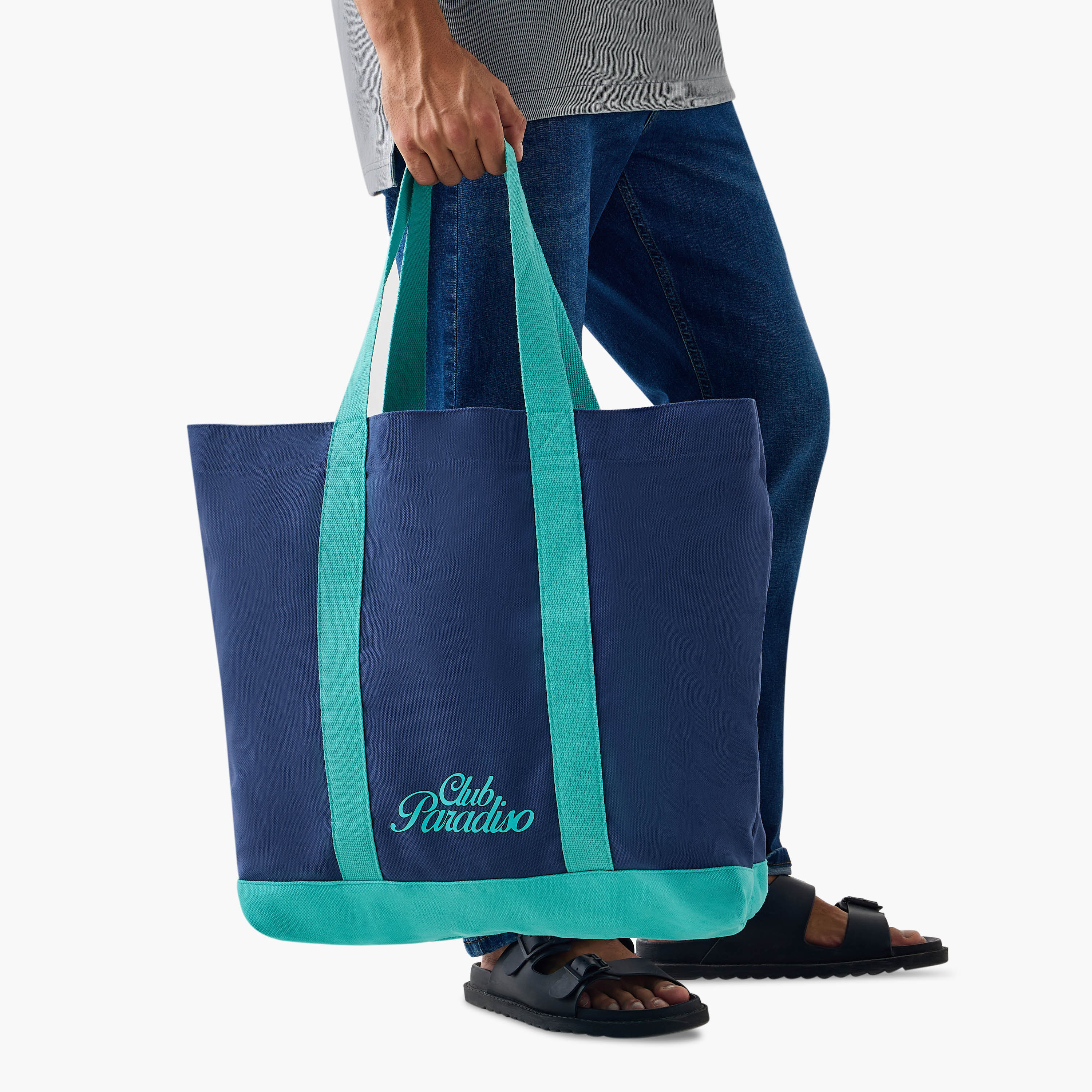 Printed Canvas Tote Bag with Double Handle-men-bags-image-2