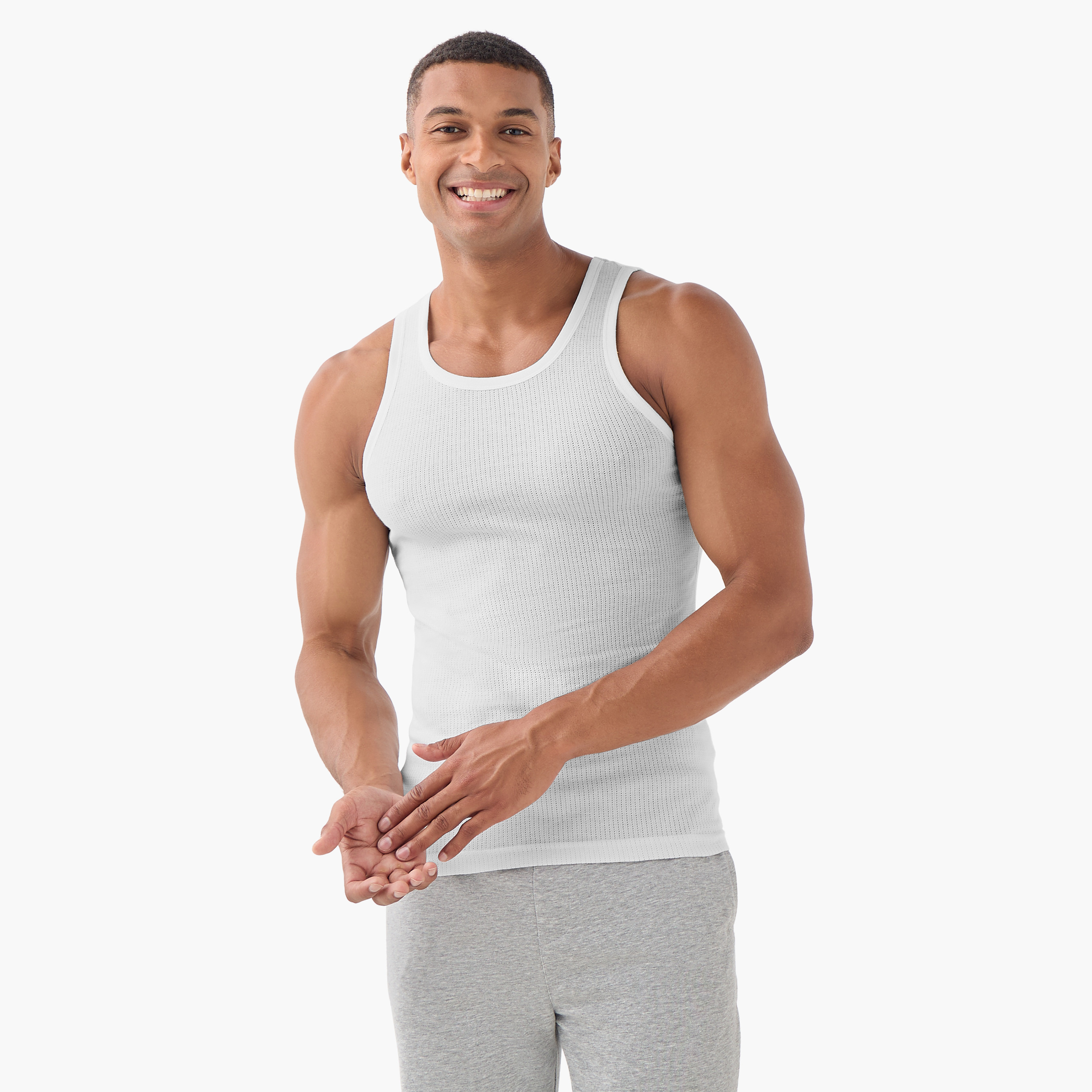 فيست وافل بارز الملمس - طقم من 3 قطع-men-clothing-innerwear-vests-image-2