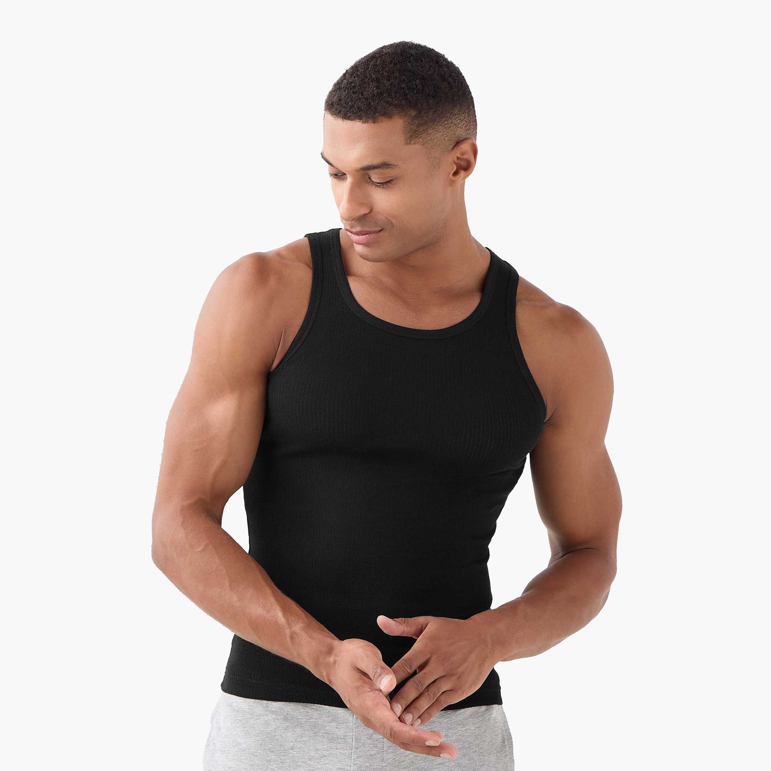 فيست وافل بارز الملمس - طقم من 3 قطع-men-clothing-innerwear-vests-image-3